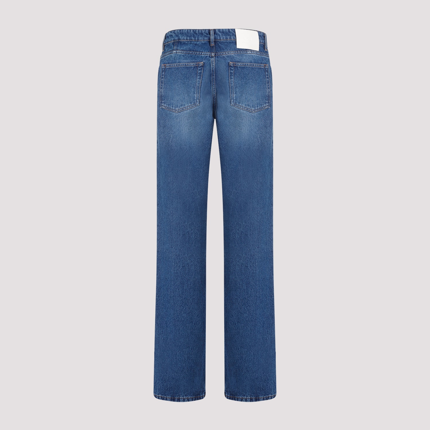 Shop Ami Alexandre Mattiussi Classic Fit Jeans In Used Blue