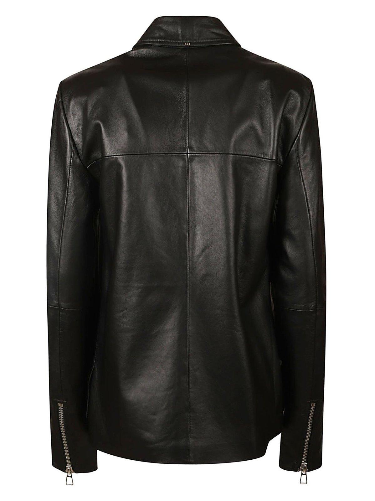 Shop Sportmax Zip-up Long-sleeved Jacket In Black