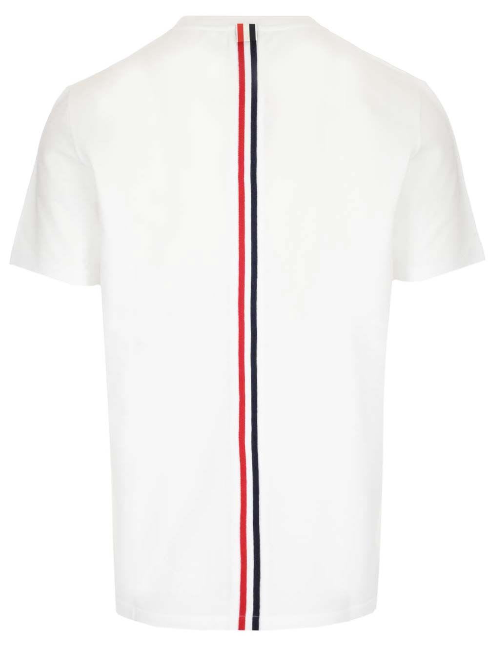 Shop Thom Browne Piqué T-shirt In White