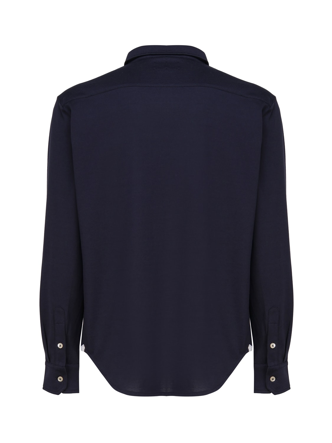 Shop Eleventy Shirt With Contrasting Details In New Blue