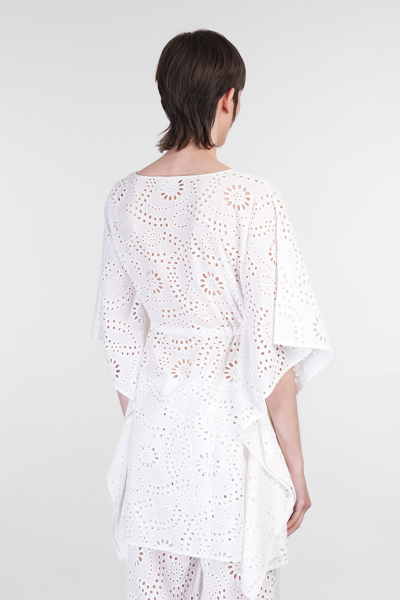 Mc2 Saint Barth Iria Topwear In White Cotton In White