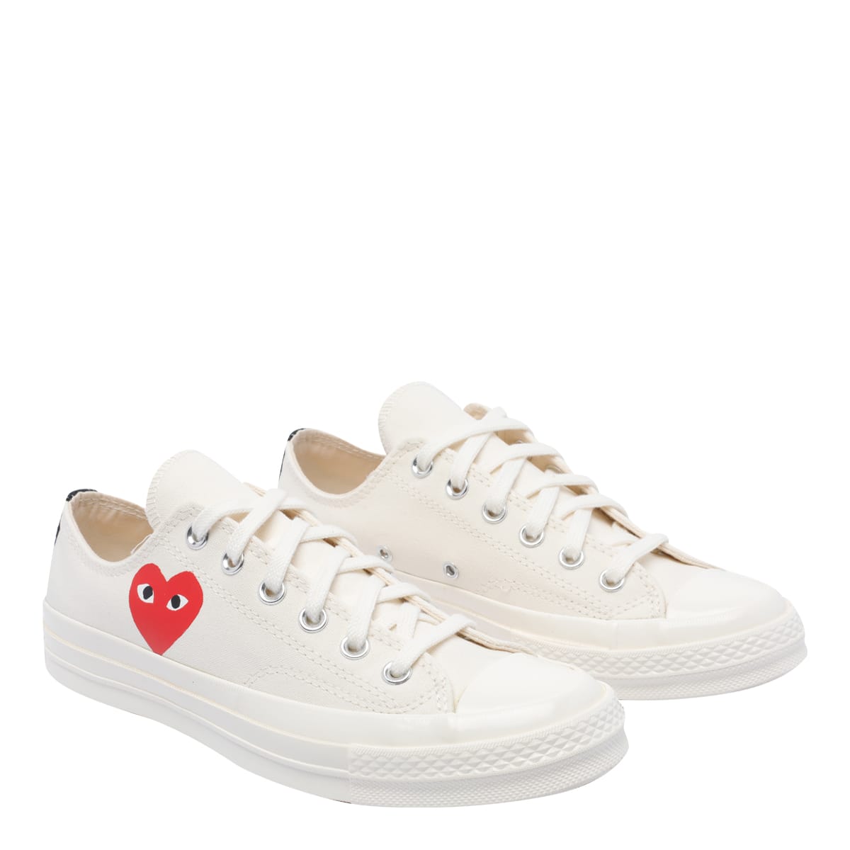 Comme Des Garçons Play Chuck Taylor Sneakers In White