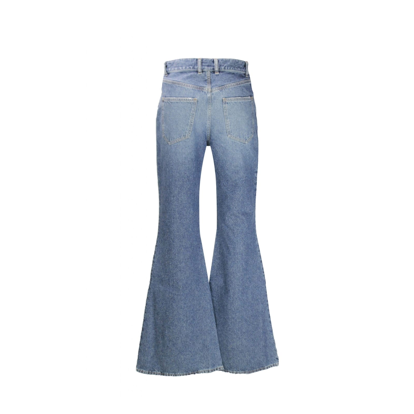 Shop Chloé Wide Leg Denim Jeans In Blue