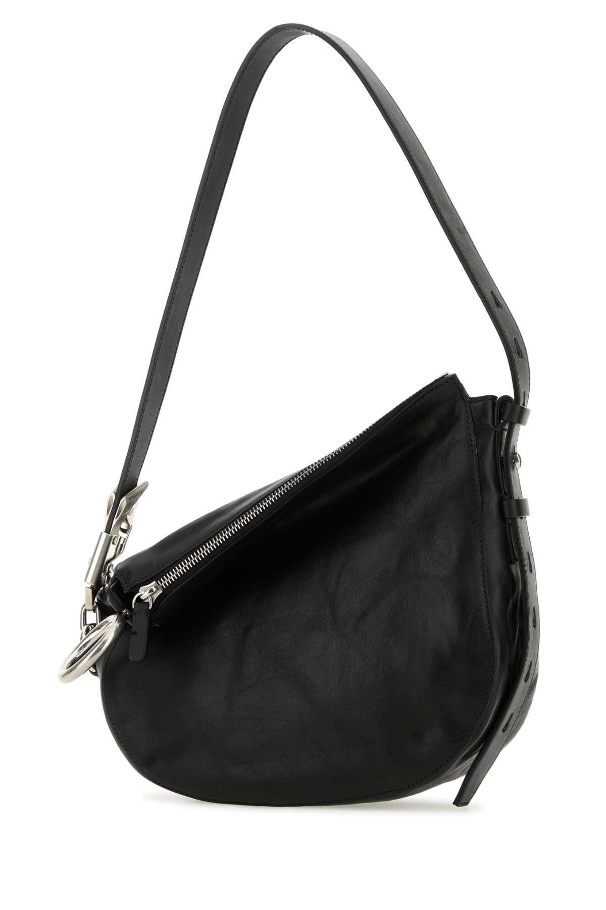 Burberry Black Leather Knight Small Shoulder Bag