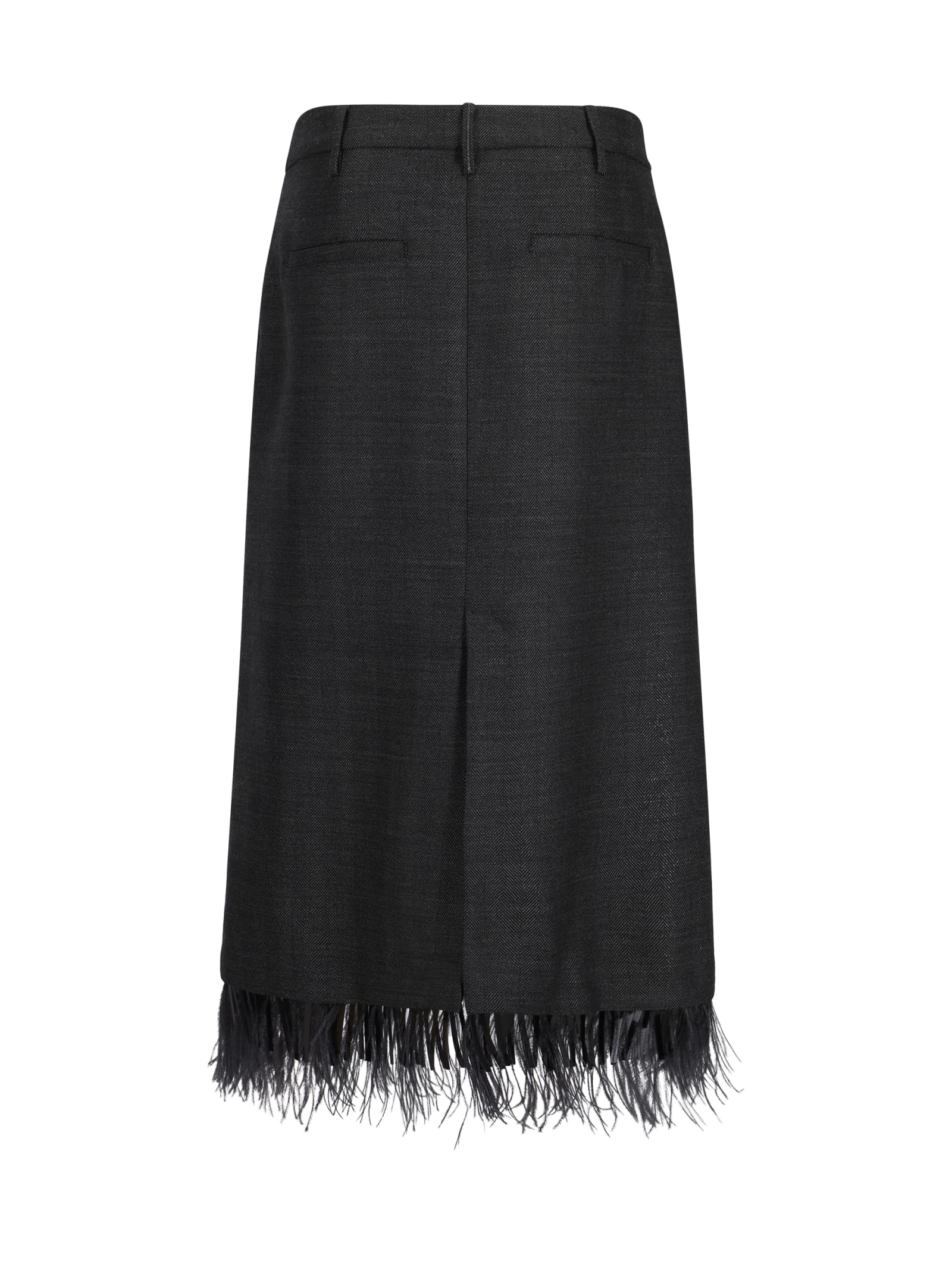 Brunello Cucinelli Skirt In Antracite