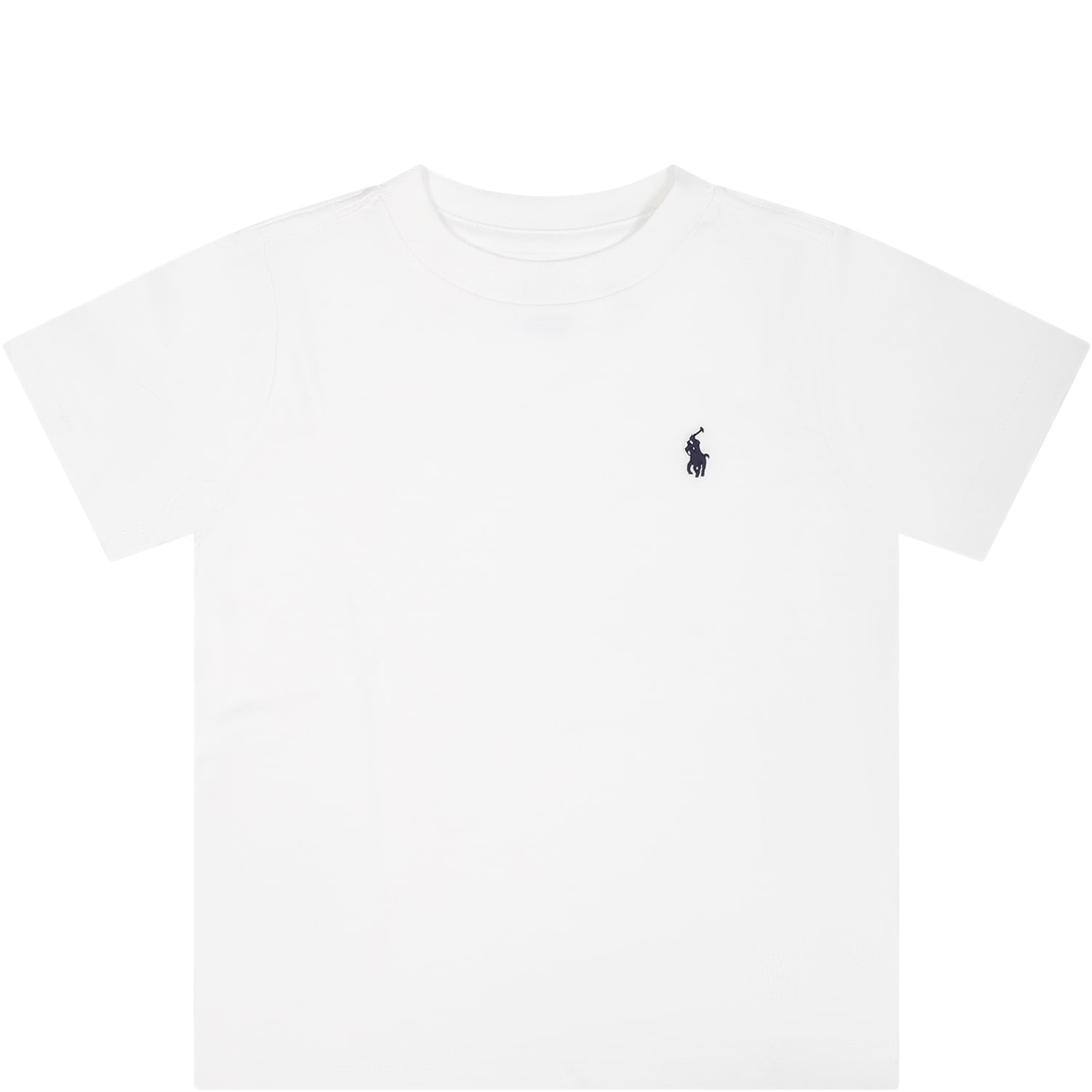 Ralph Lauren Kids' White T-shirt For Boy With Pony Logo