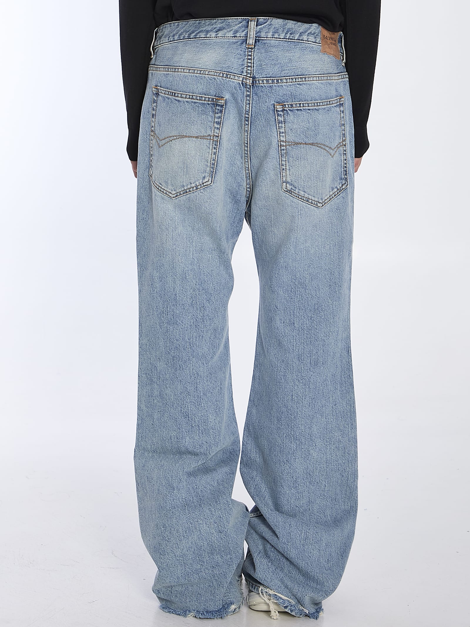 Shop Balenciaga Flared Jeans In Blue