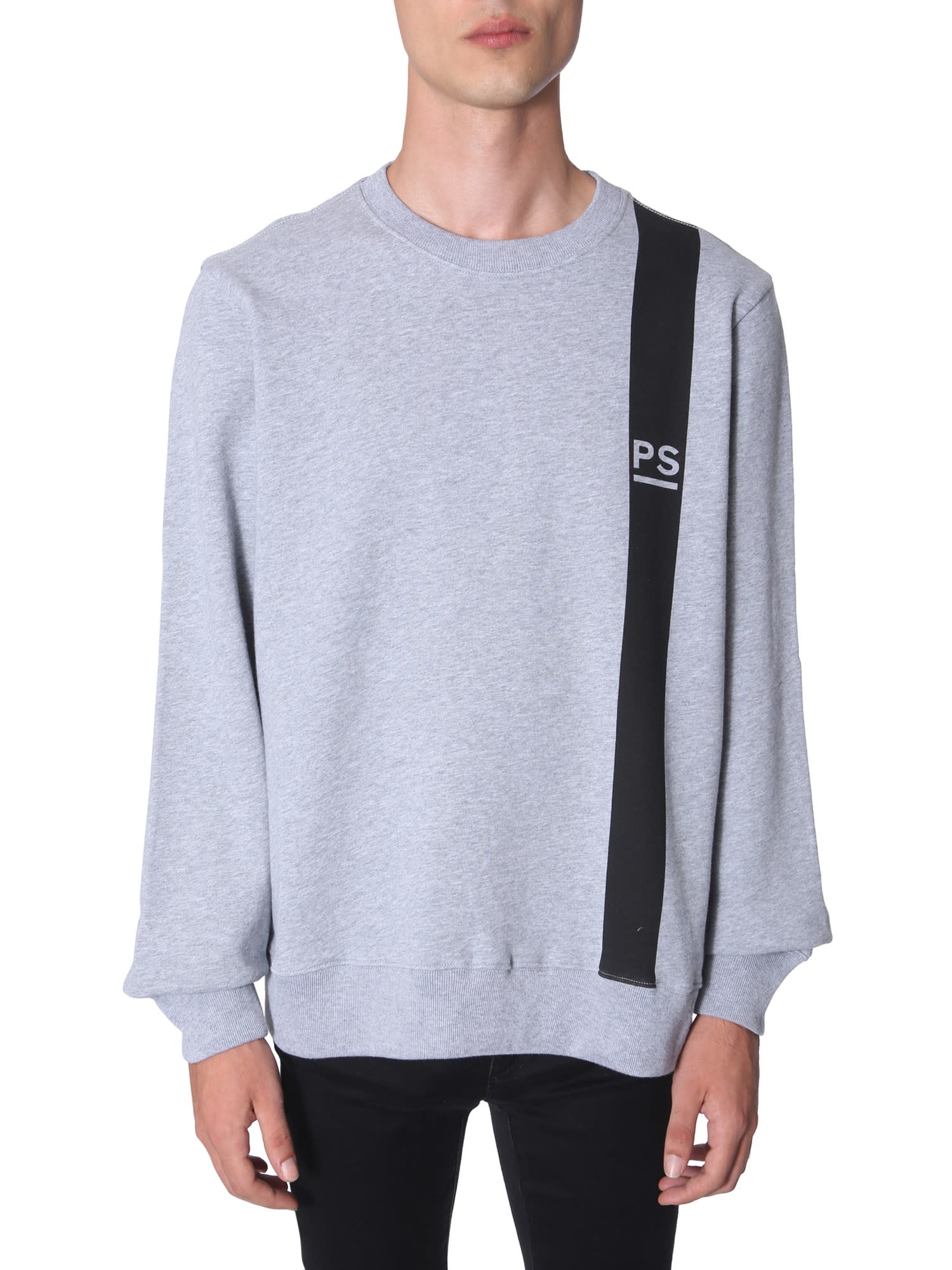 Ps By Paul Smith Sweatshirt With Band Logo In Grigio