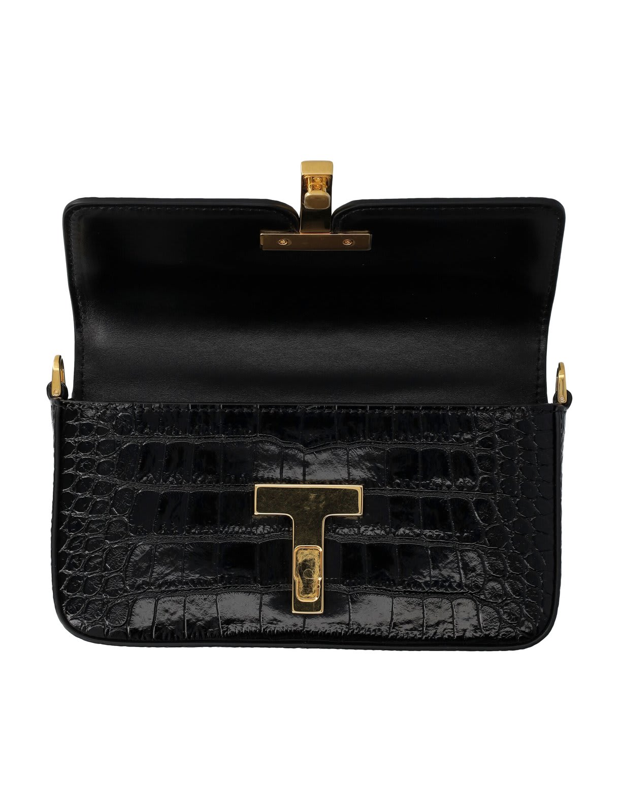 Shop Tom Ford Shiny Stamped Embossed Wallis Mini Bag