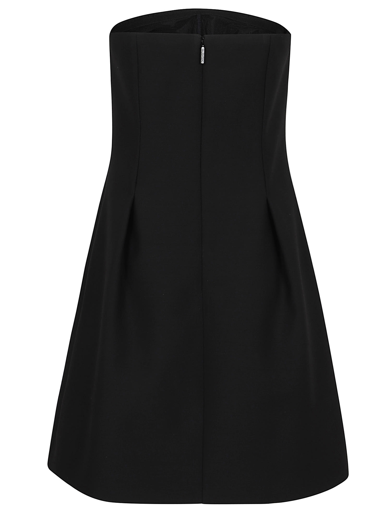 Shop Valentino Crepe Couture Solid Dress In No Nero