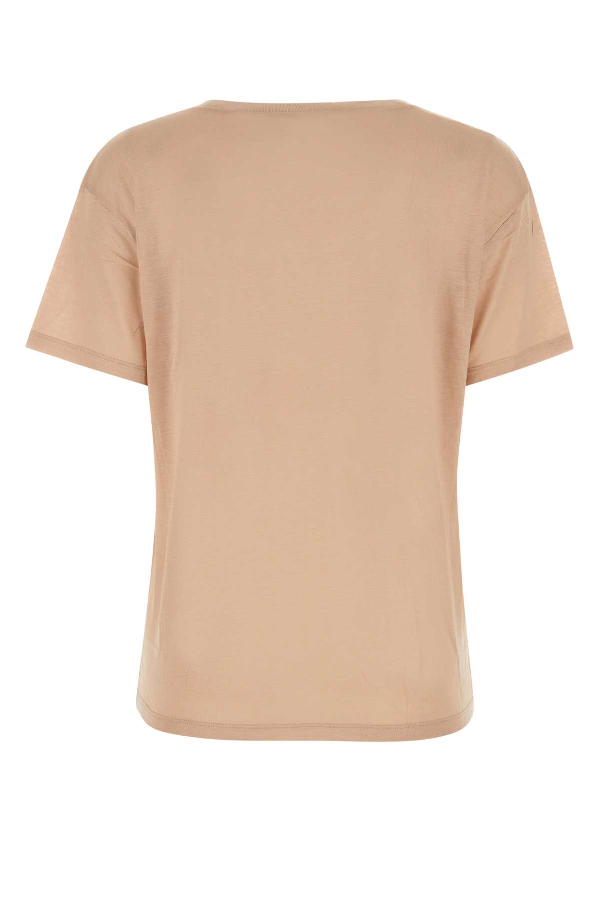 Baserange Silk Pink Bamboo Tolo T-shirt In Cochlea