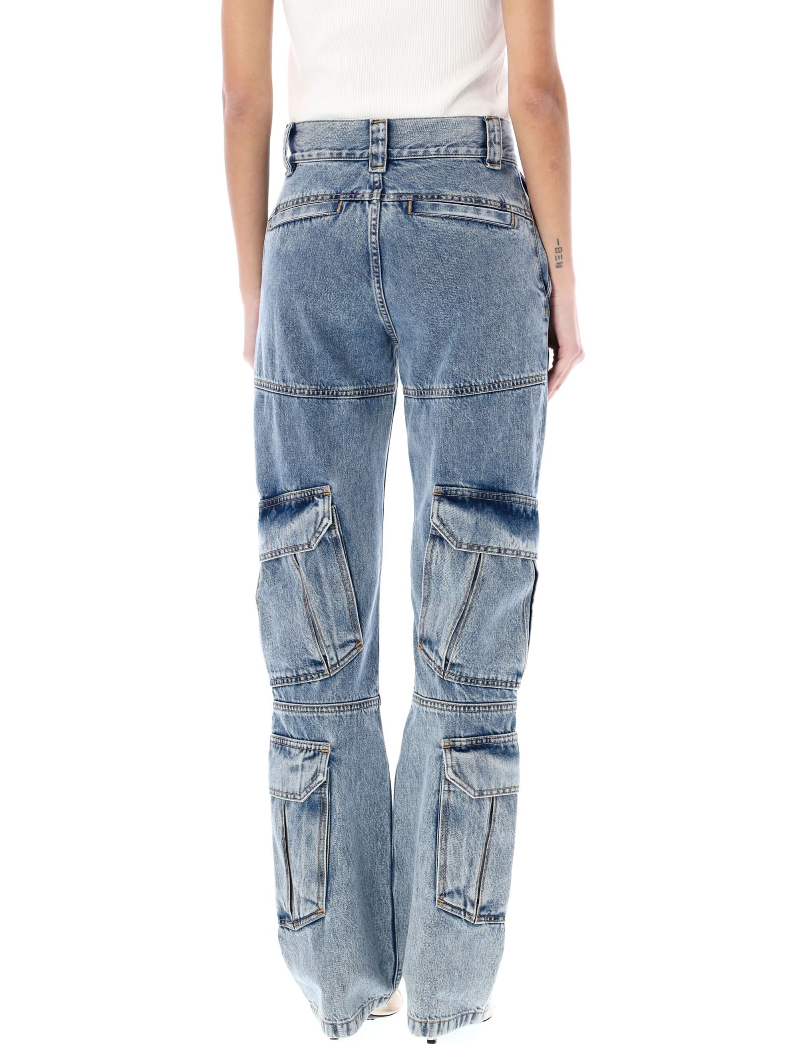 Shop Givenchy Denim Cargo Look 11 In Light Blue