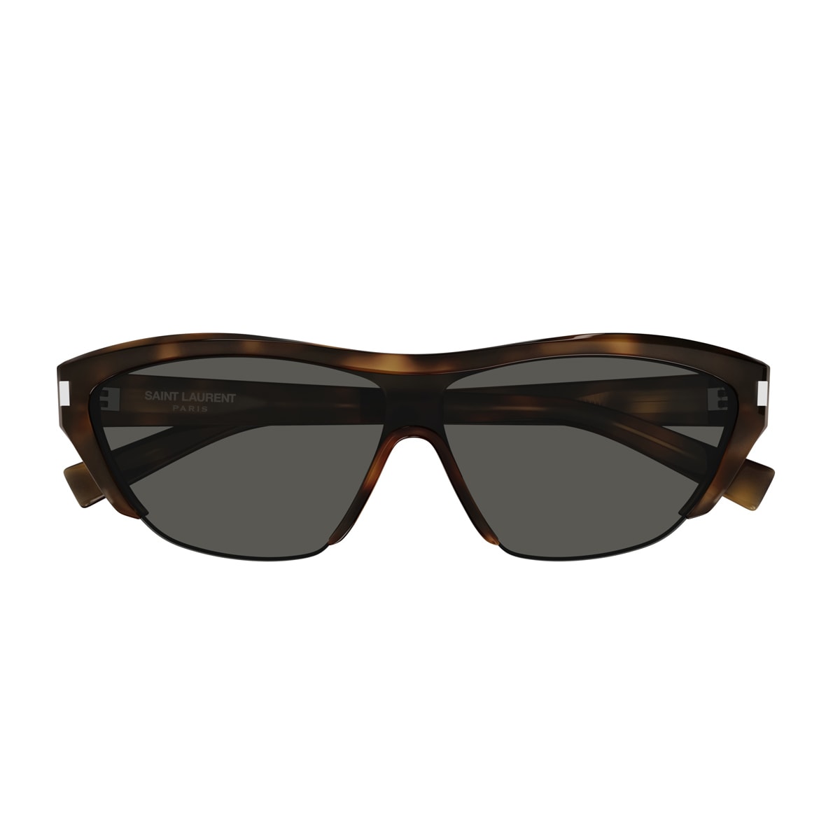 Shop Saint Laurent Sl 704 Linea Corner Angle 003 Havana Grey Sunglasses