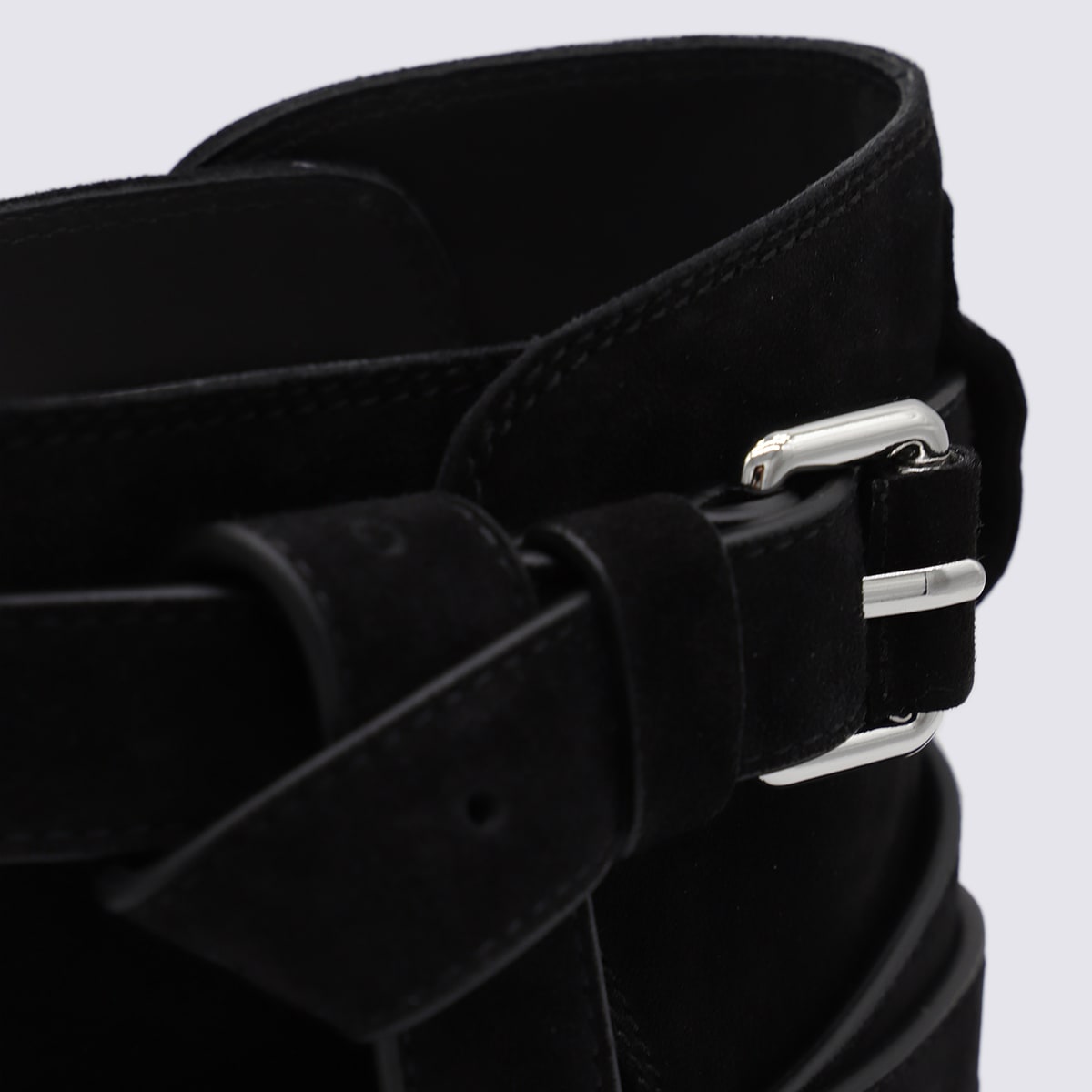 Moschino Rounded Toe Ankle Boots With Side Stitching In Multi
