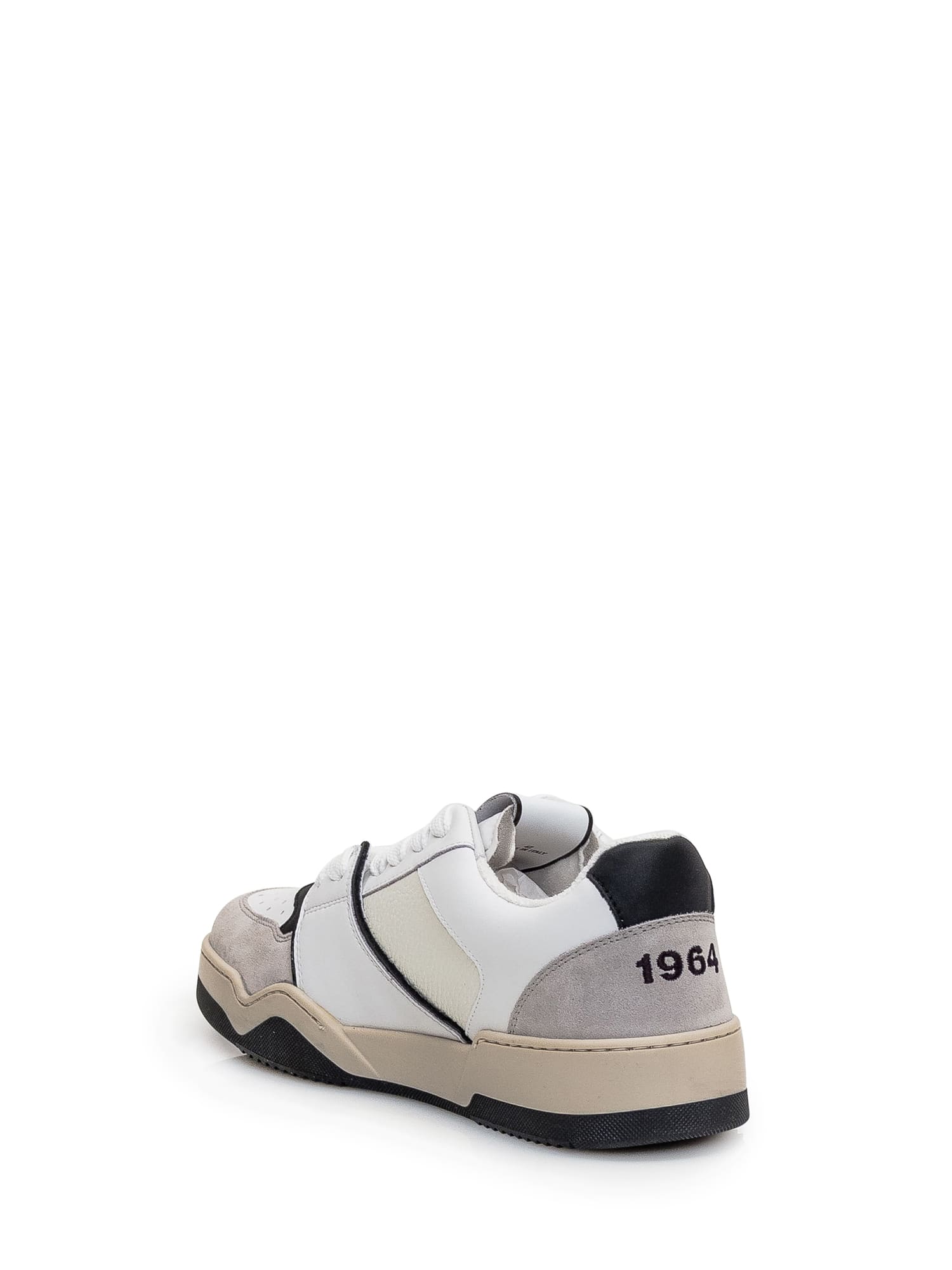 Shop Dsquared2 Spiker Sneaker In Bianco Nero
