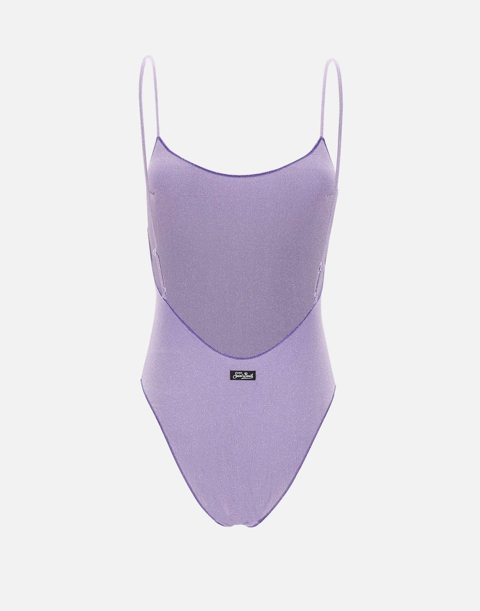 Shop Mc2 Saint Barth Cecille Swimsuit In Lilac