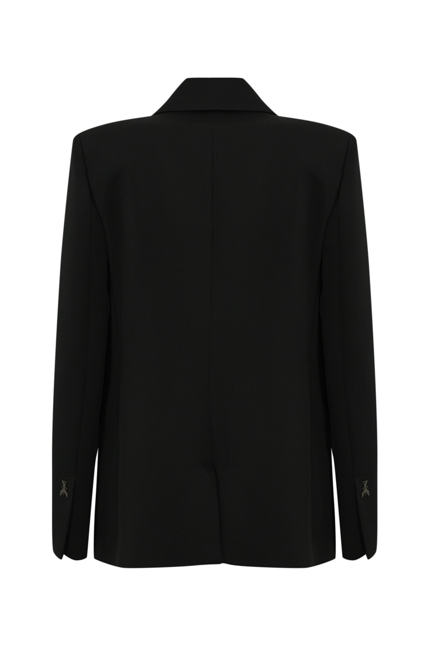Patrizia Pepe Double-breasted Tuxedo Jacket In Black