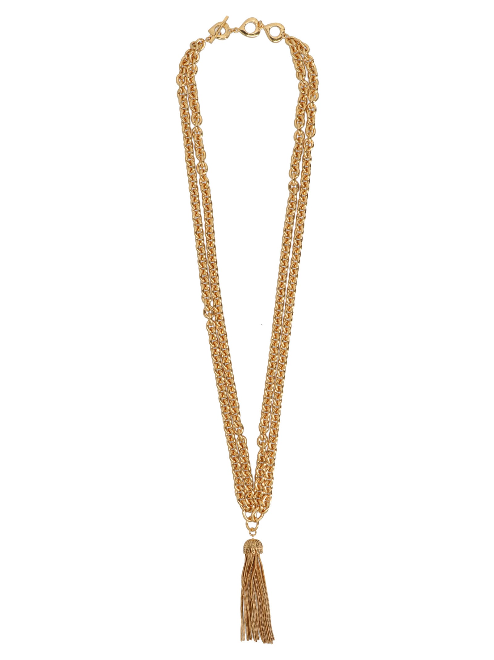 Saint Laurent Opyum Necklace In Gold Finish