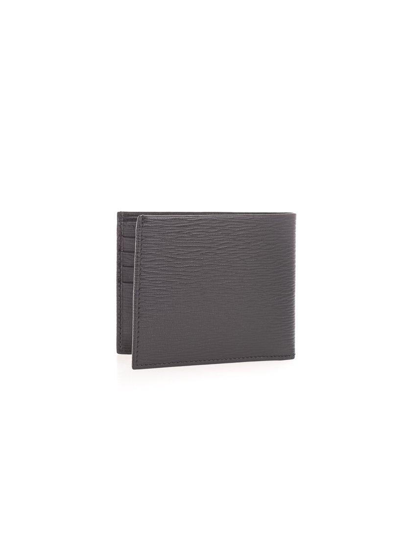 Shop Ferragamo Logo Plaque Bi-fold Wallet In Black