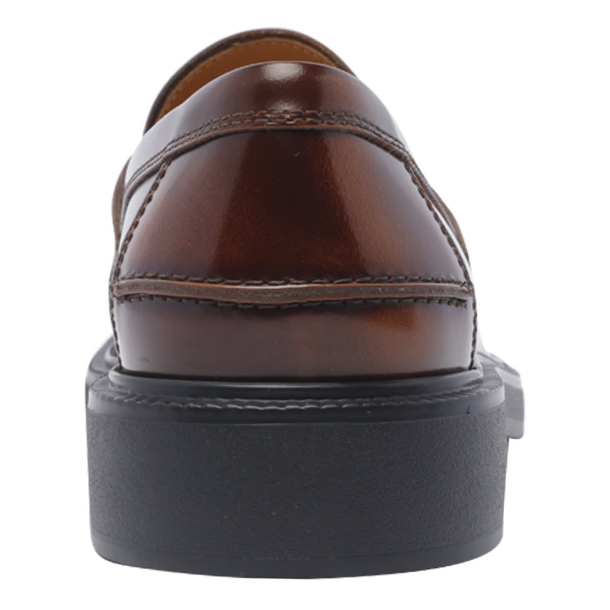 Shop Tod's Leather Loafers In Brown