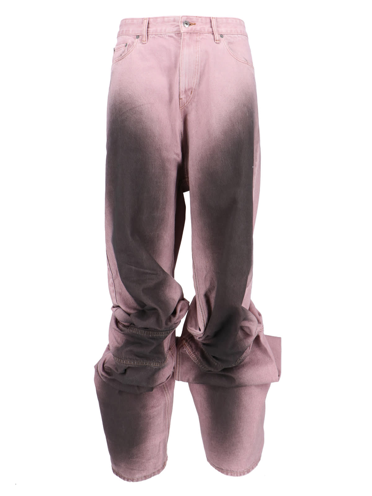 Y/project Flared Jeans In Pink