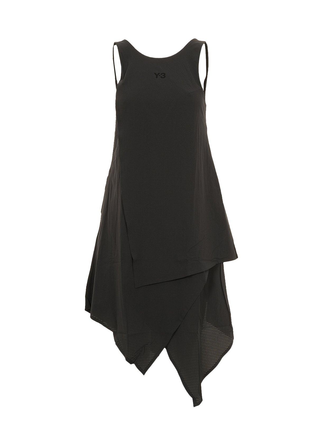 Shop Y-3 Sleeveless Asymmetric Dress