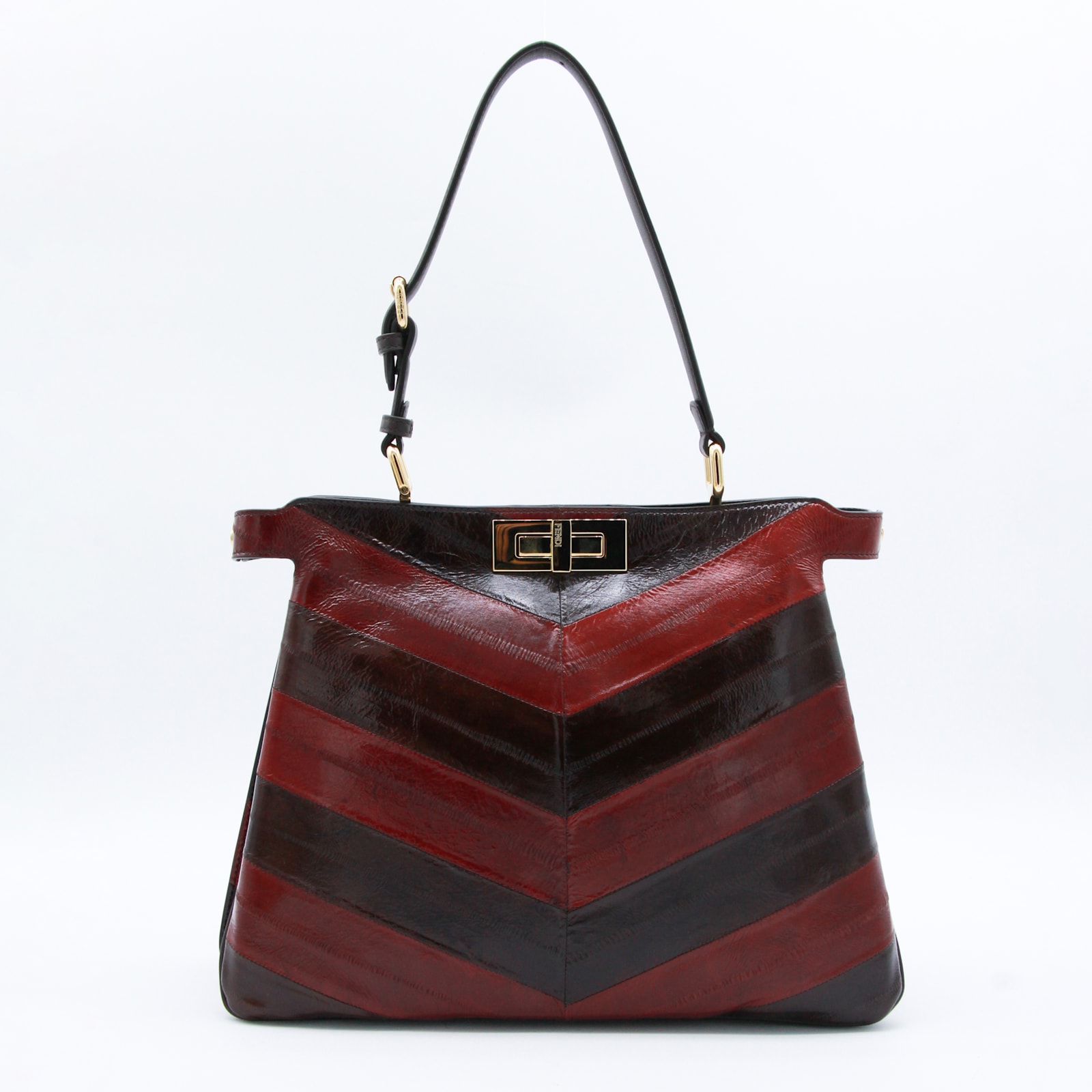 Fendi Two Tone Peekaboo Soft Medium Bag Women In Brown