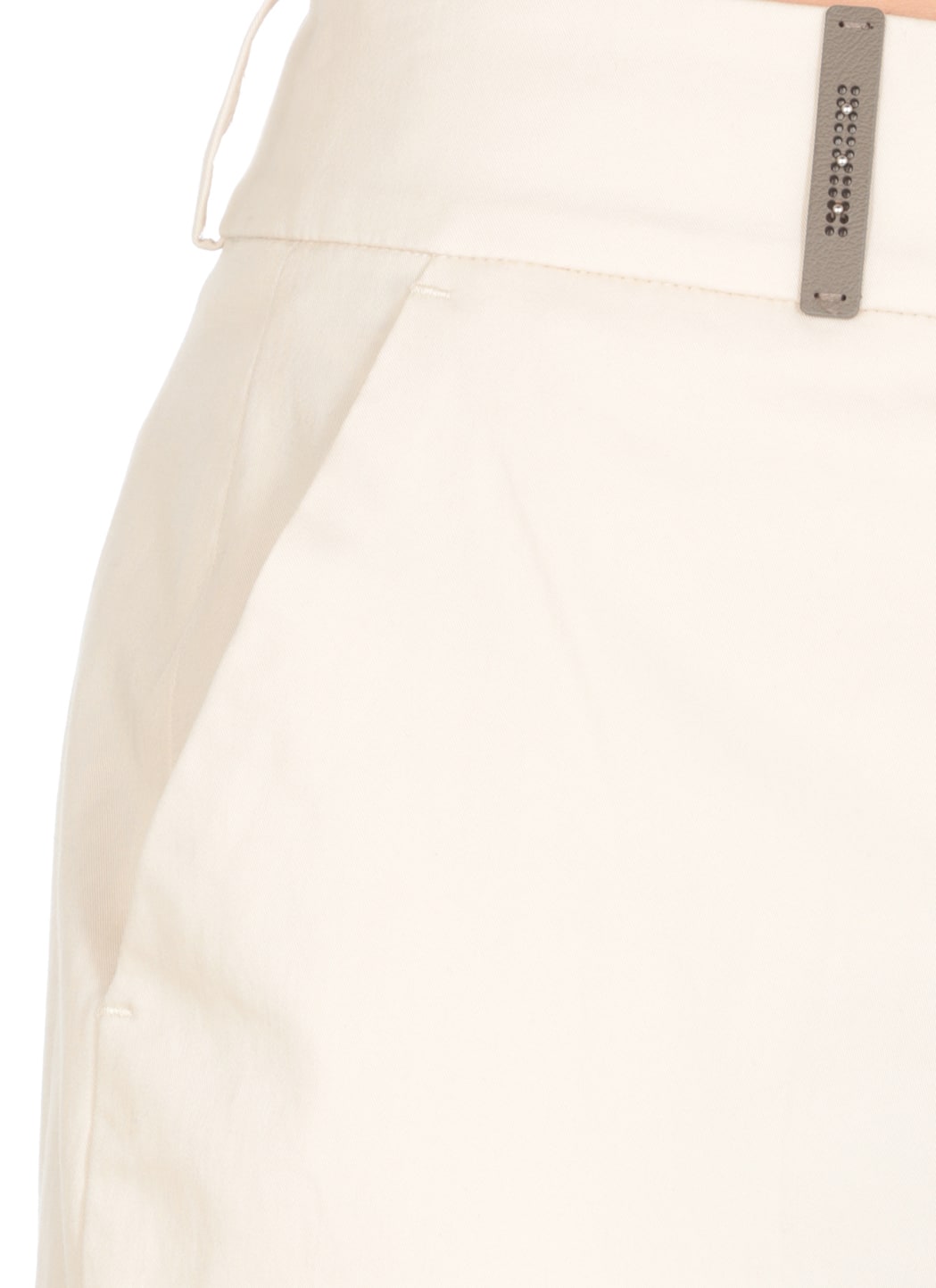 Shop Peserico Cotton Pants In Beige