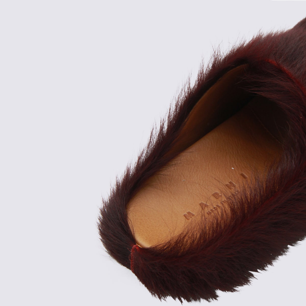 Marni Fussbett Sabot Genuine Calf Hair Clog In Brown