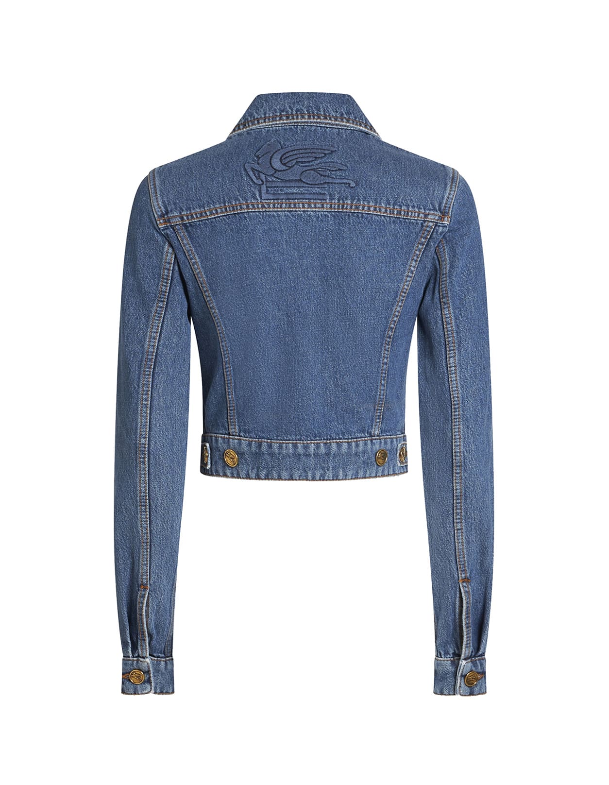 Shop Etro Blue Denim Jacket