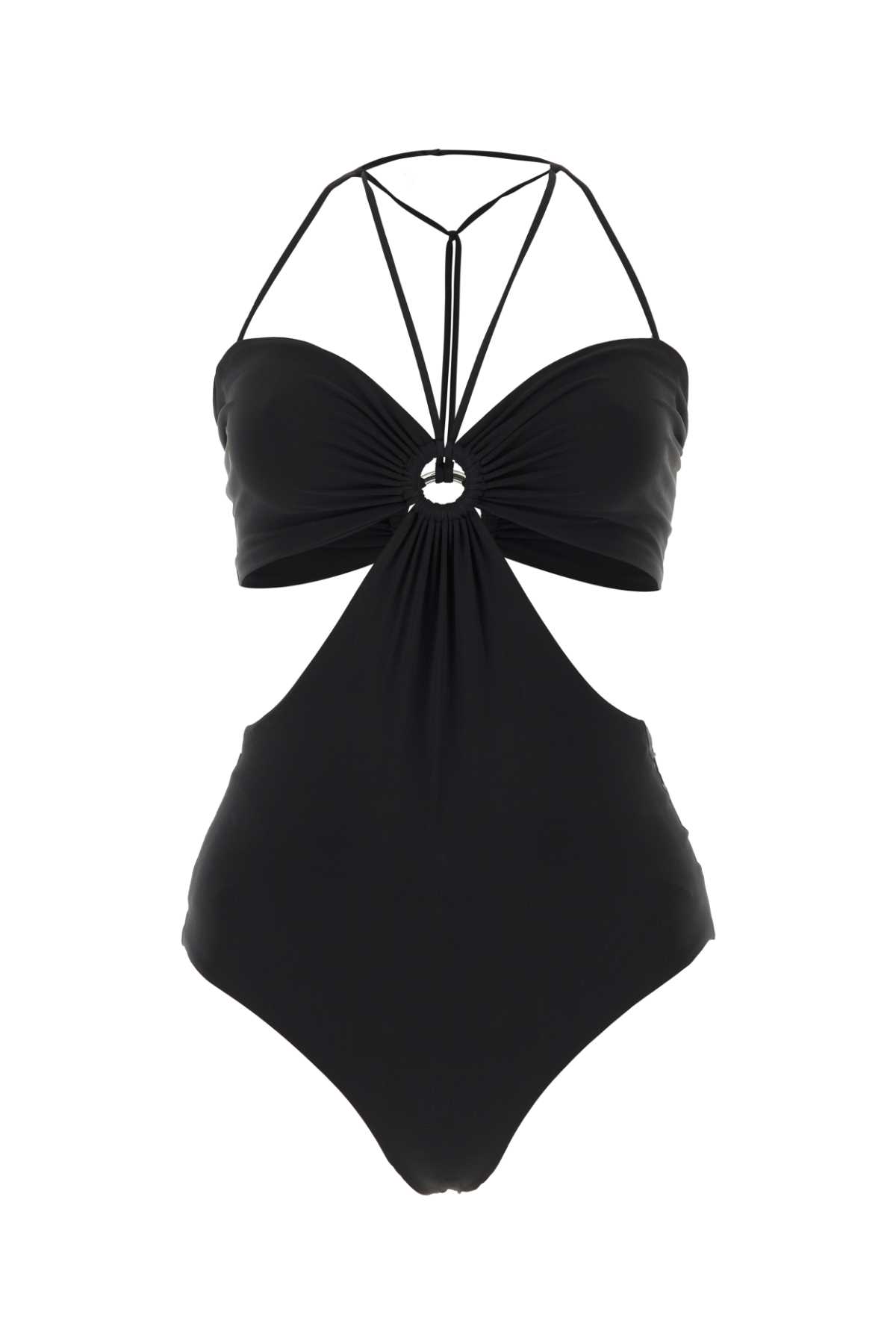 Black Stretch Polyester Swimsuit