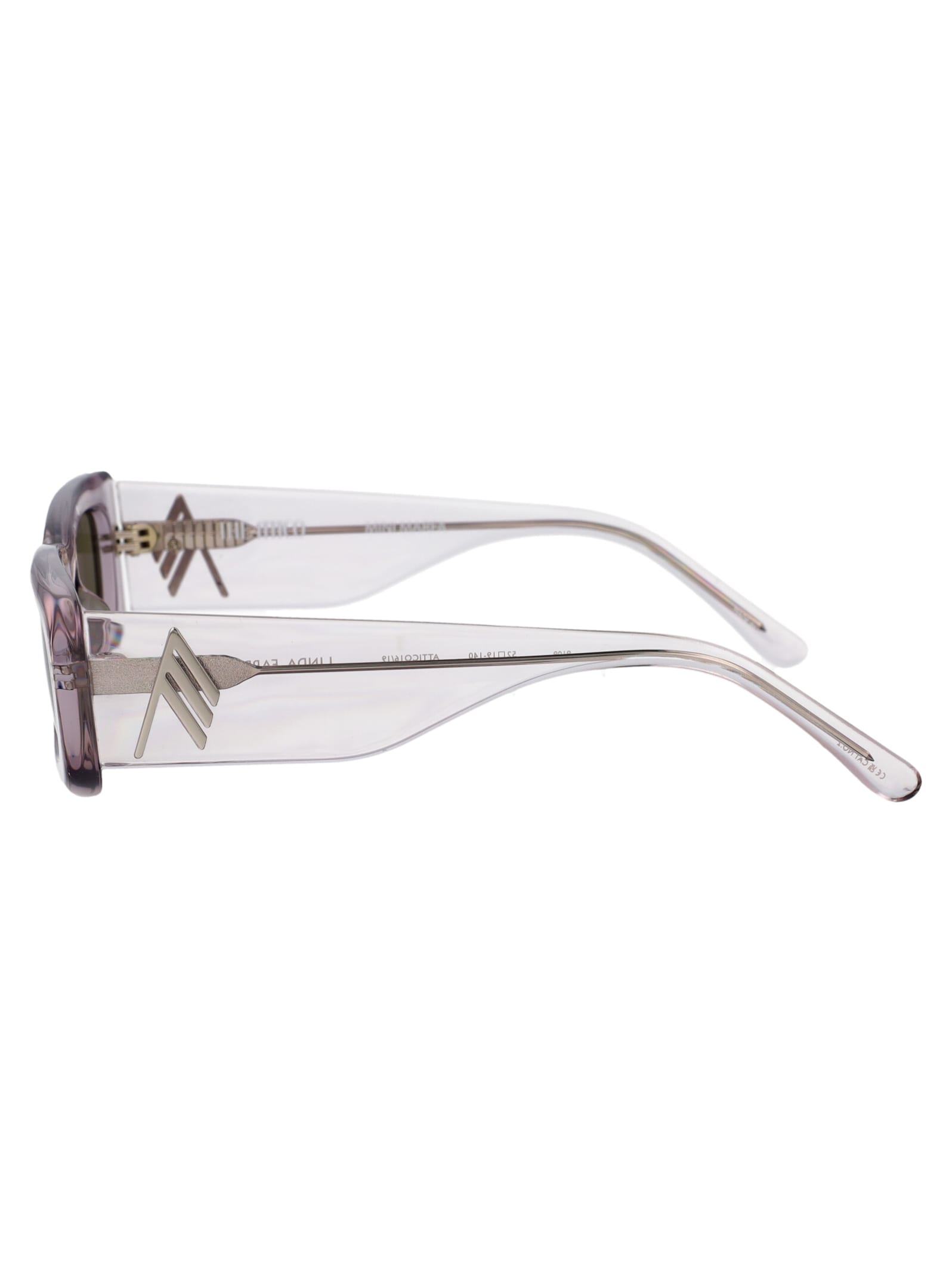 Attico Mini Marfa Sunglasses In Smoke/silver/brown