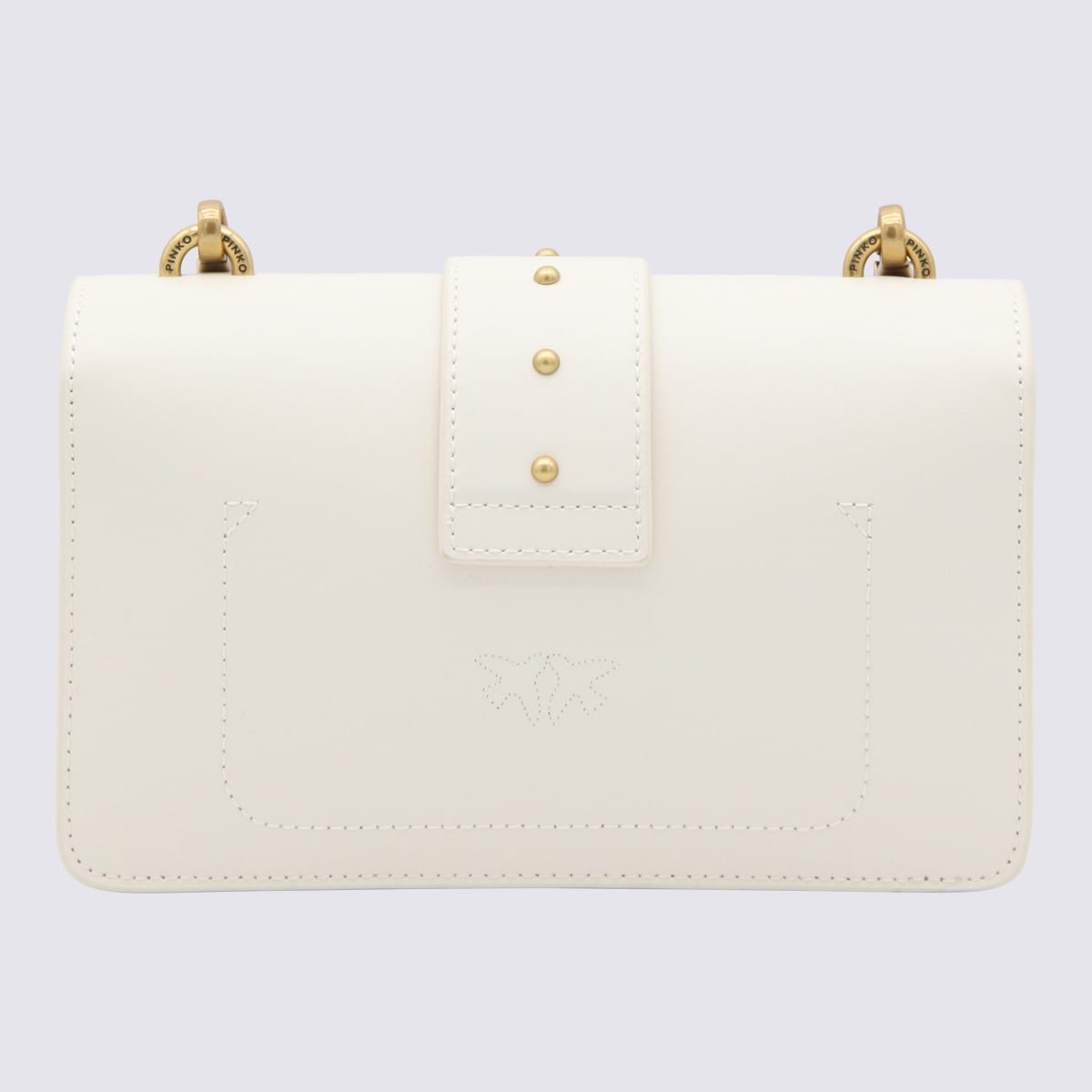 Shop Pinko White Leather Crossbody Bag