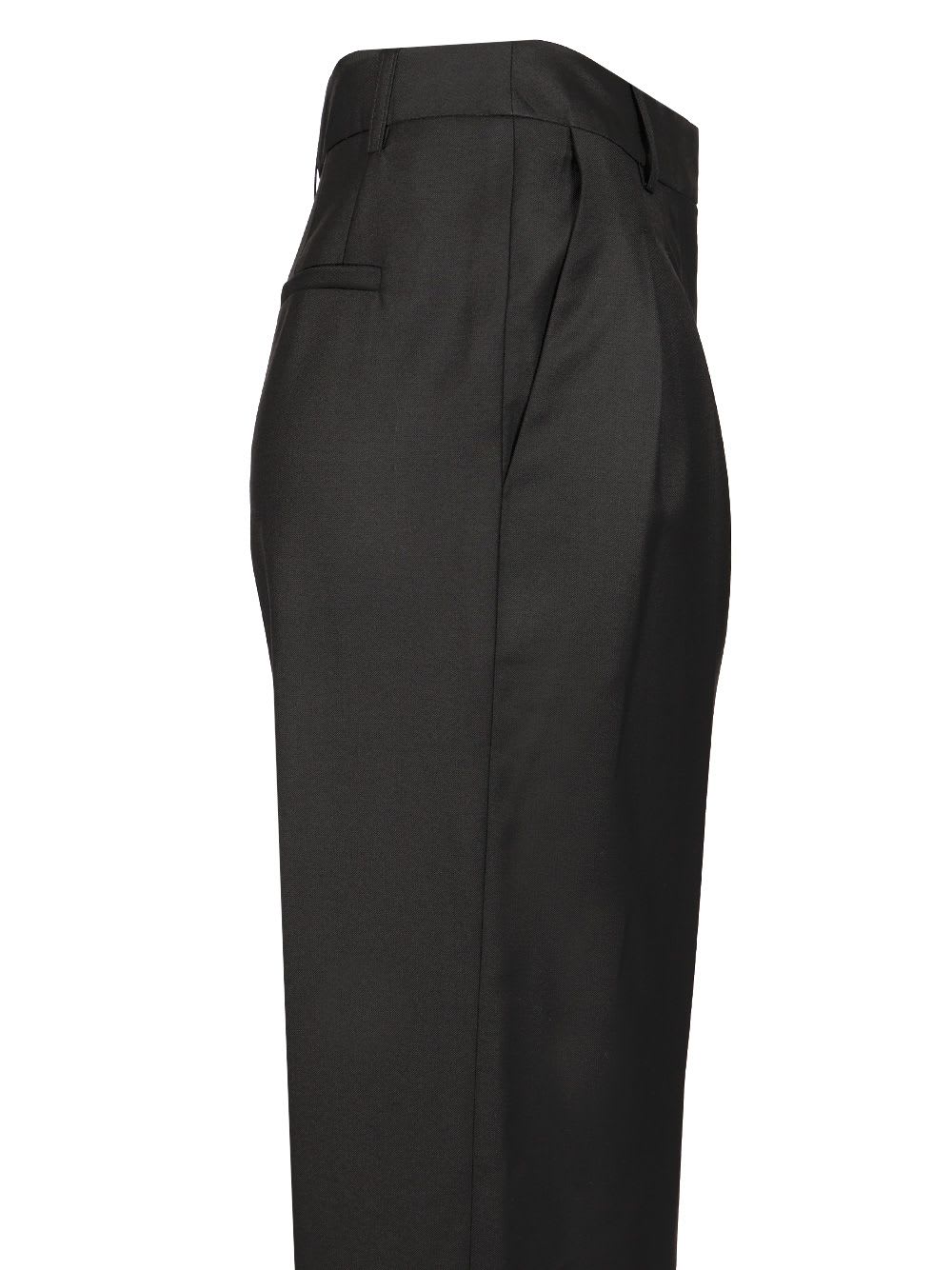 LOULOU STUDIO HIGH-WAISTED WOOL GABARDINE TROUSERS