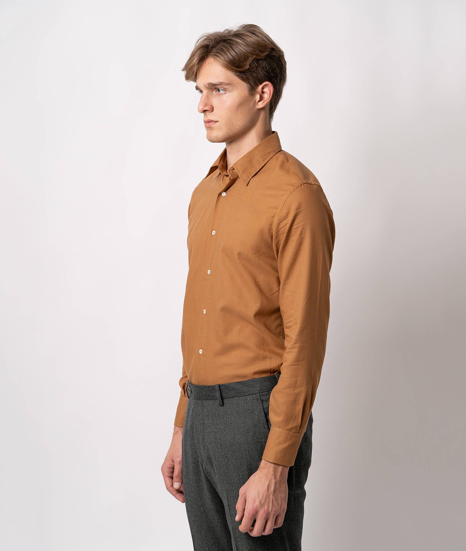 Larusmiani Casual Cotton Shirt Camden T-shirt In Brown