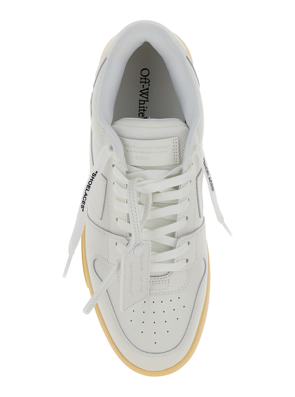 Shop Off-white Out Of Office White Low Top Sneakers With Arrow Motif In Leather Man