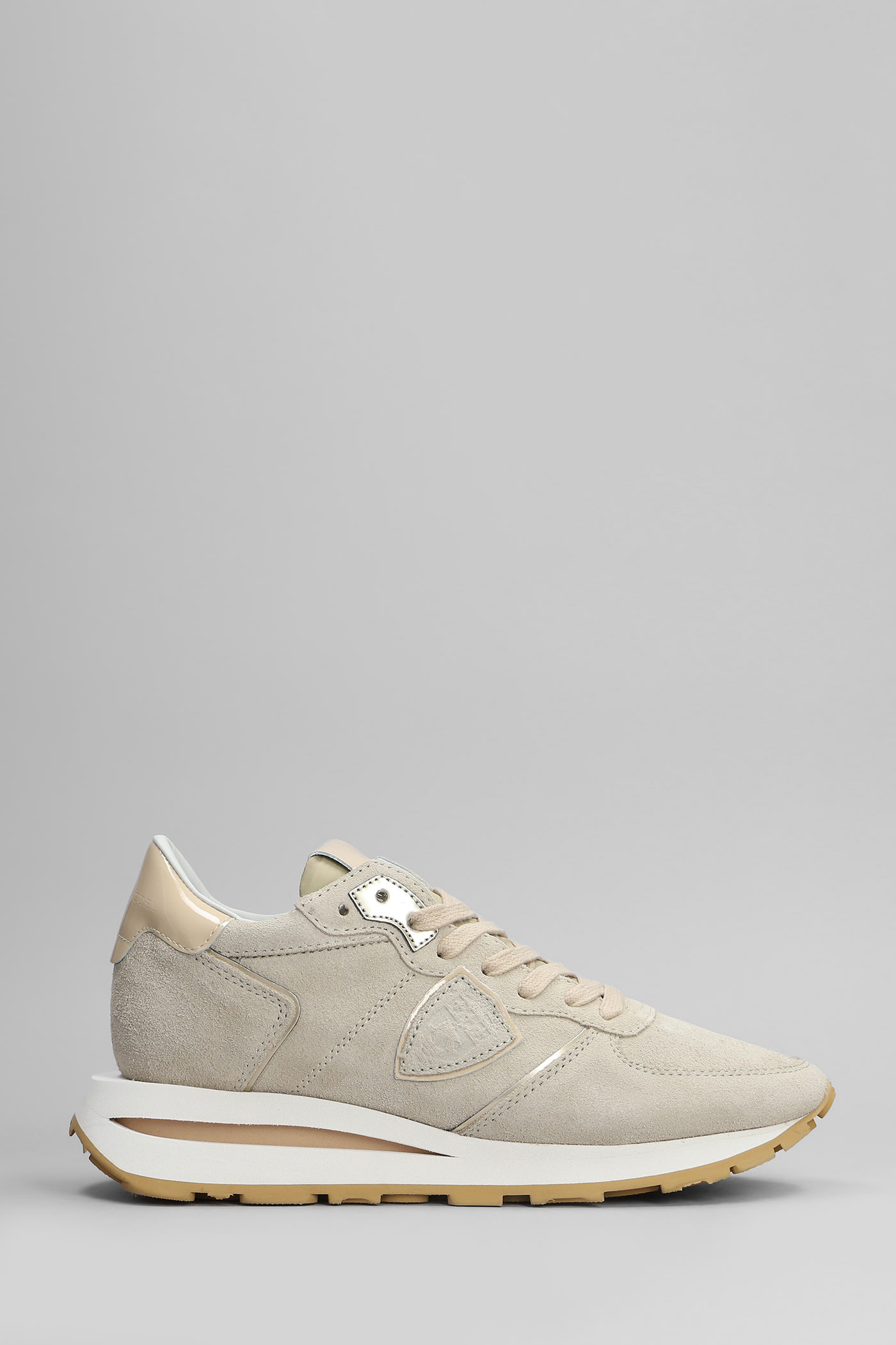 Tropez Haute Sneakers In Beige Suede