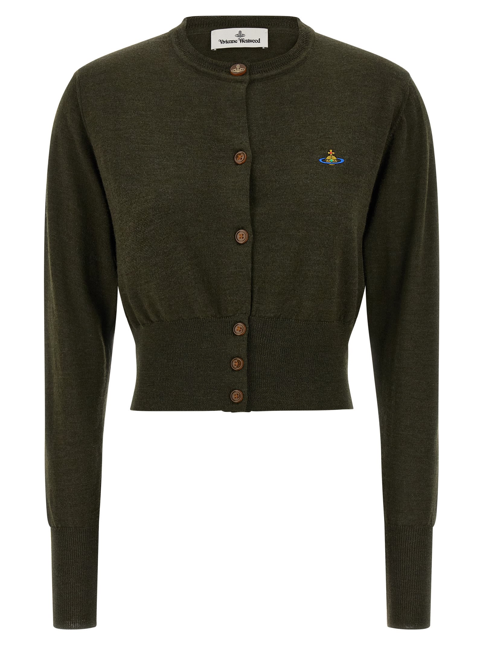 Vivienne Westwood Bea Cropped Cardigan In Green