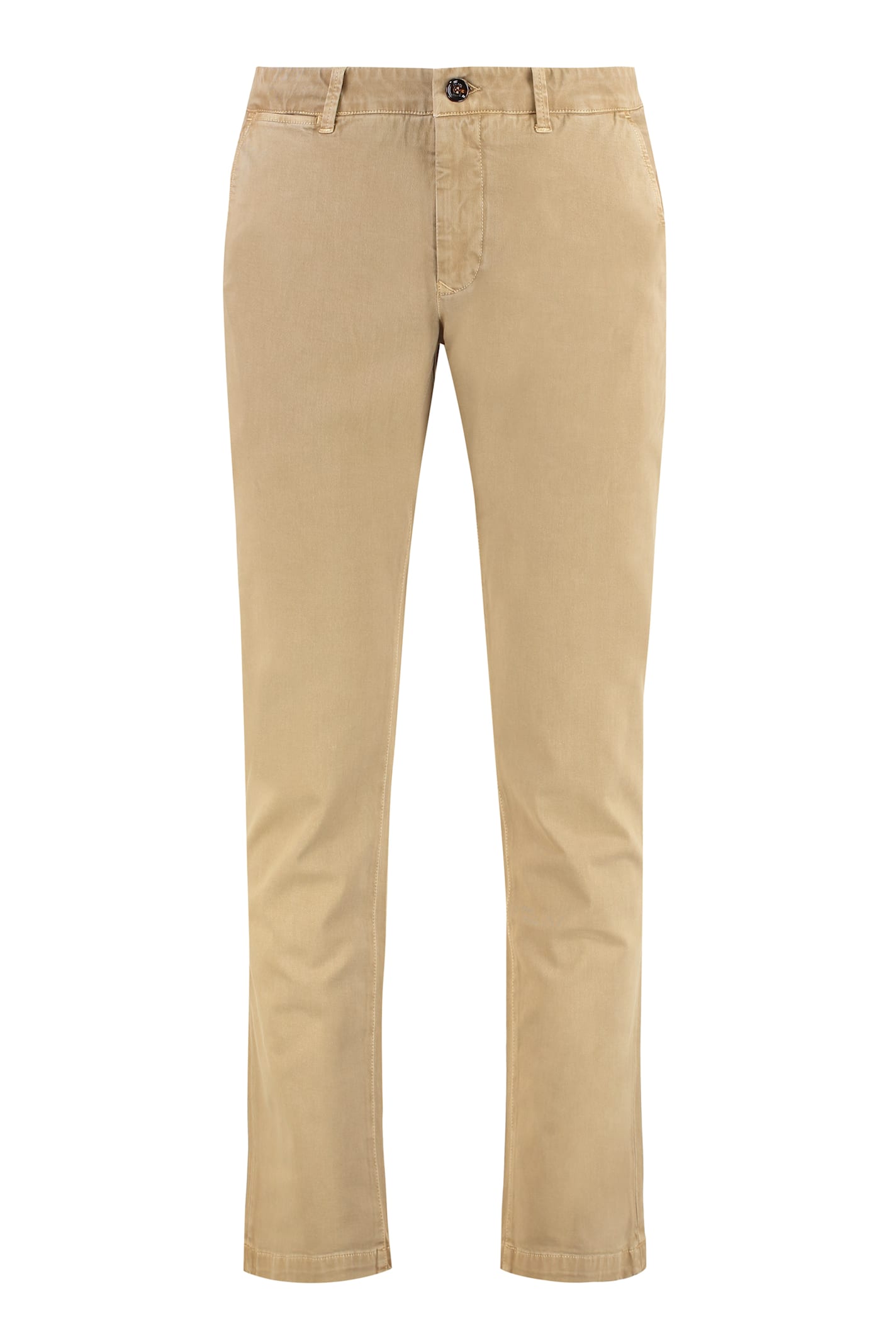 Moorer Button-fastening Trousers In Brown