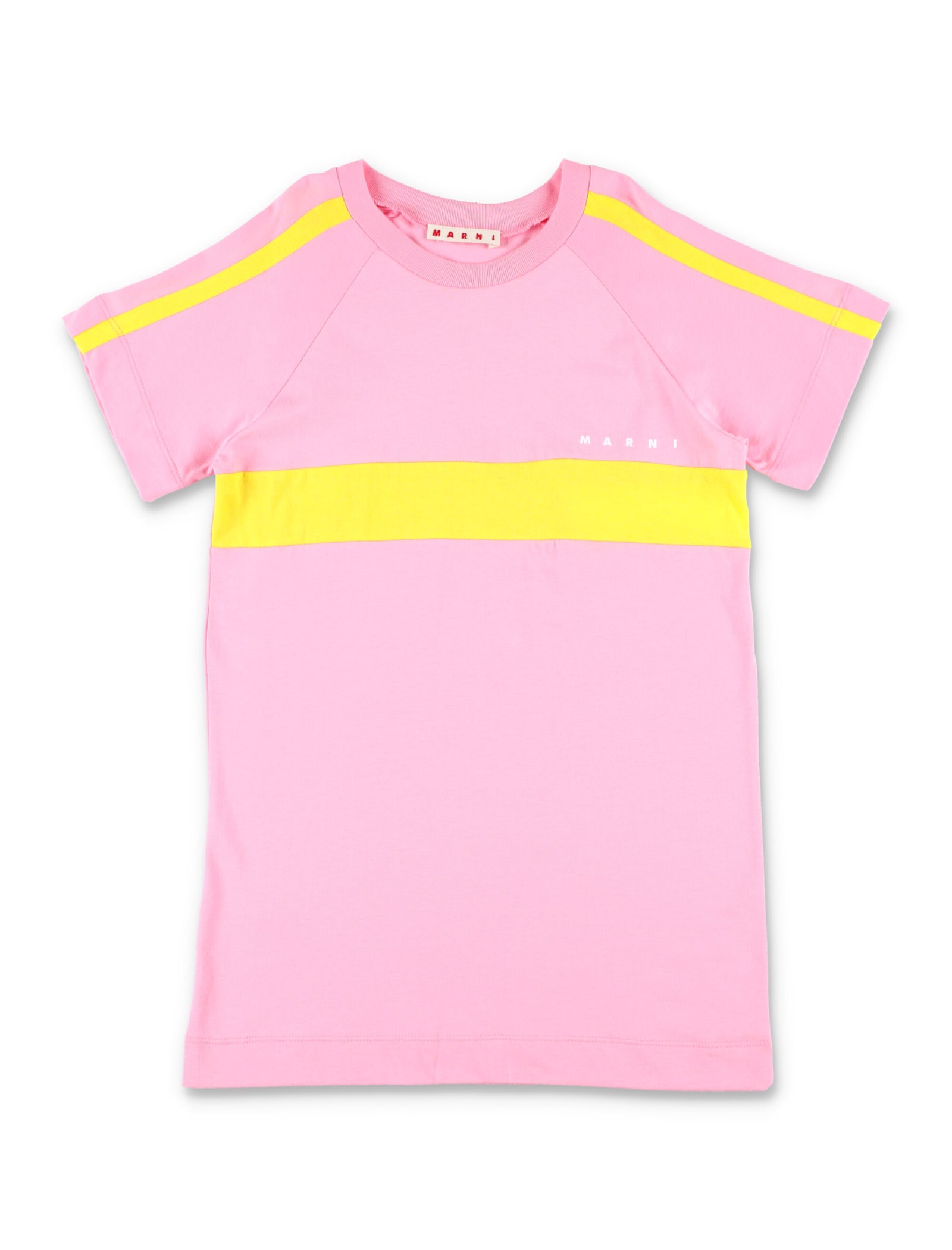 Shop Marni Colorblock Jersey Dress In Rose