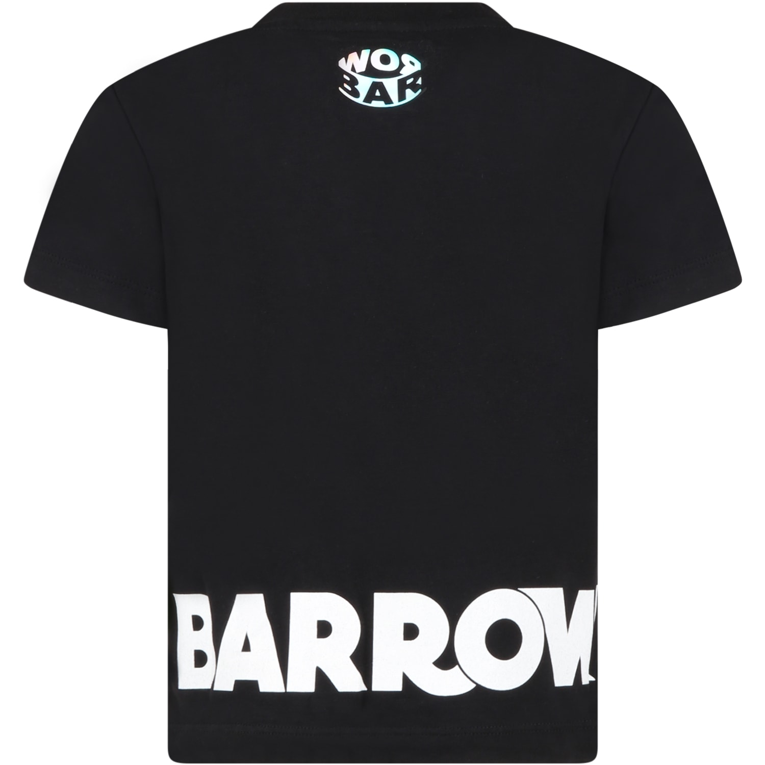Shop Barrow Black T-shirt For Boy With Logo In Nero