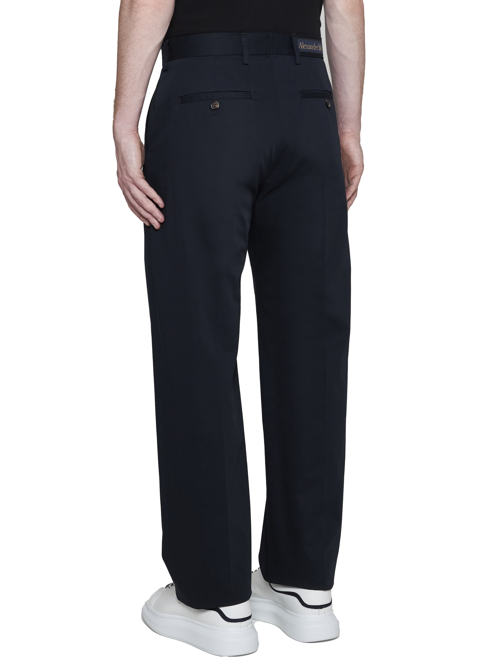 Shop Alexander Mcqueen Pants In Blue