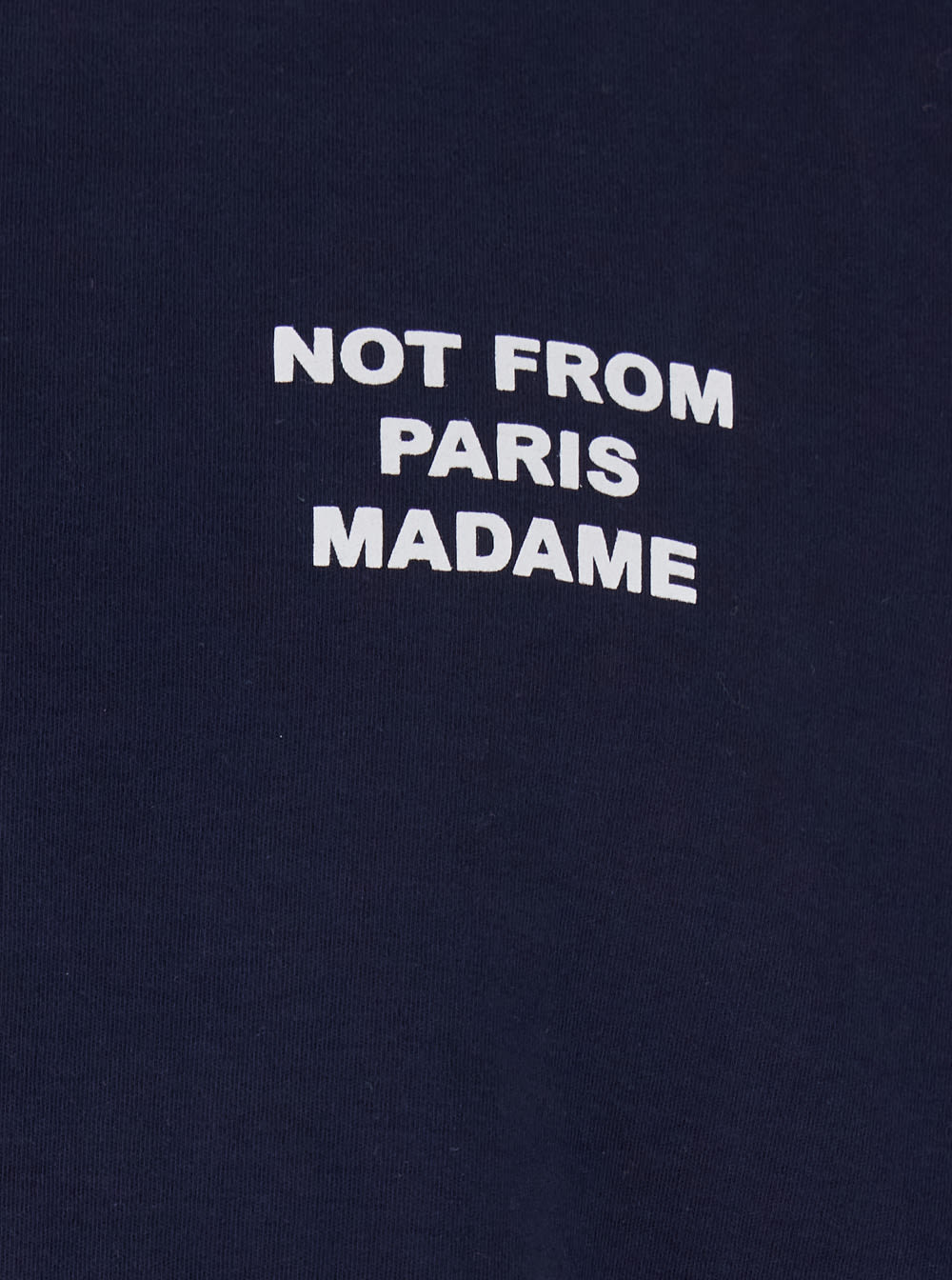 Drôle De Monsieur Blue Crewneck T-shirt With Slogan Print On The Front And Back In Cotton Man