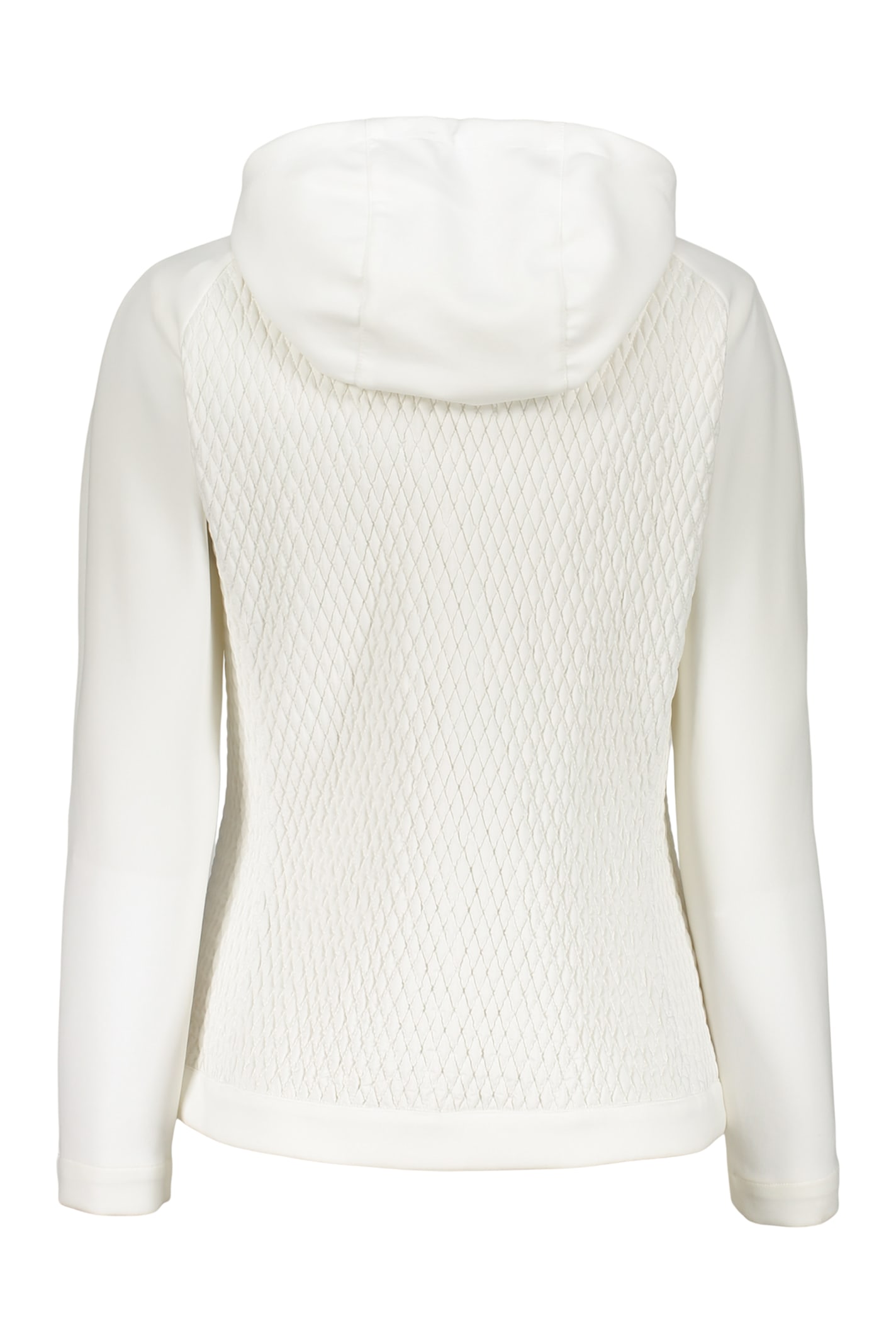 Moorer Full-zip Jacket With Hood In White