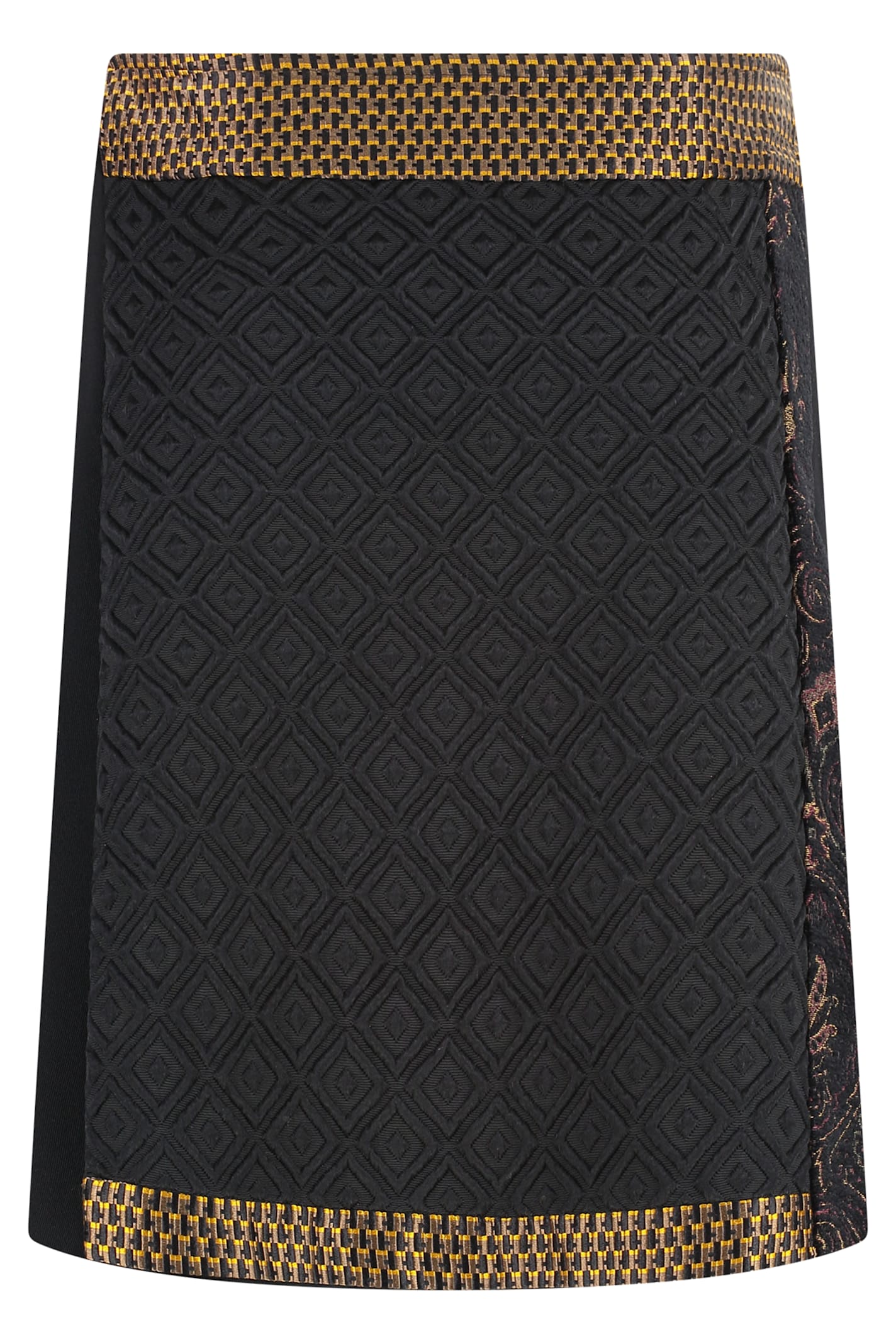 Etro Wool And Silk Skirt In Multi
