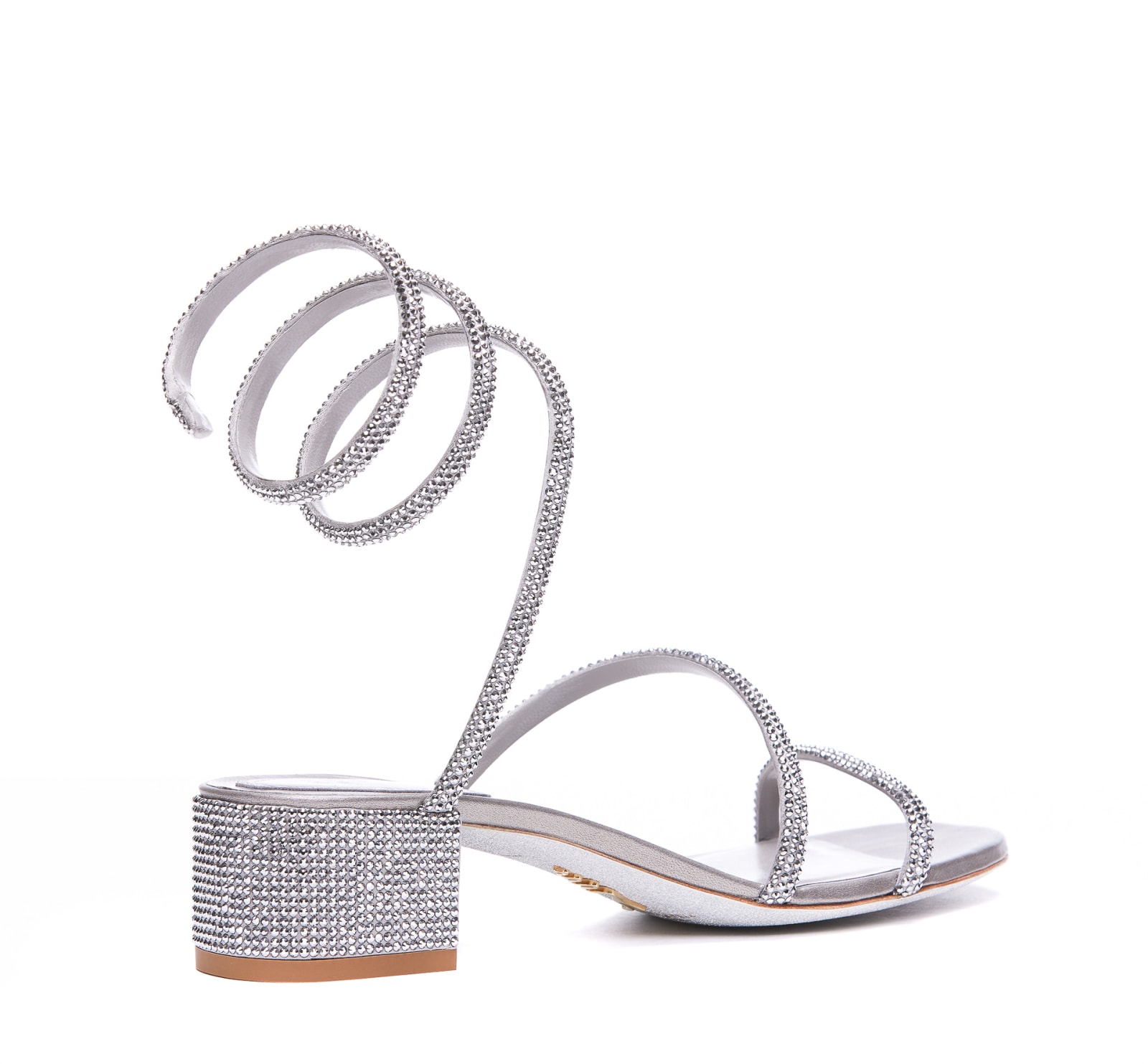 Shop René Caovilla Cleo Pump Sandals In Silver