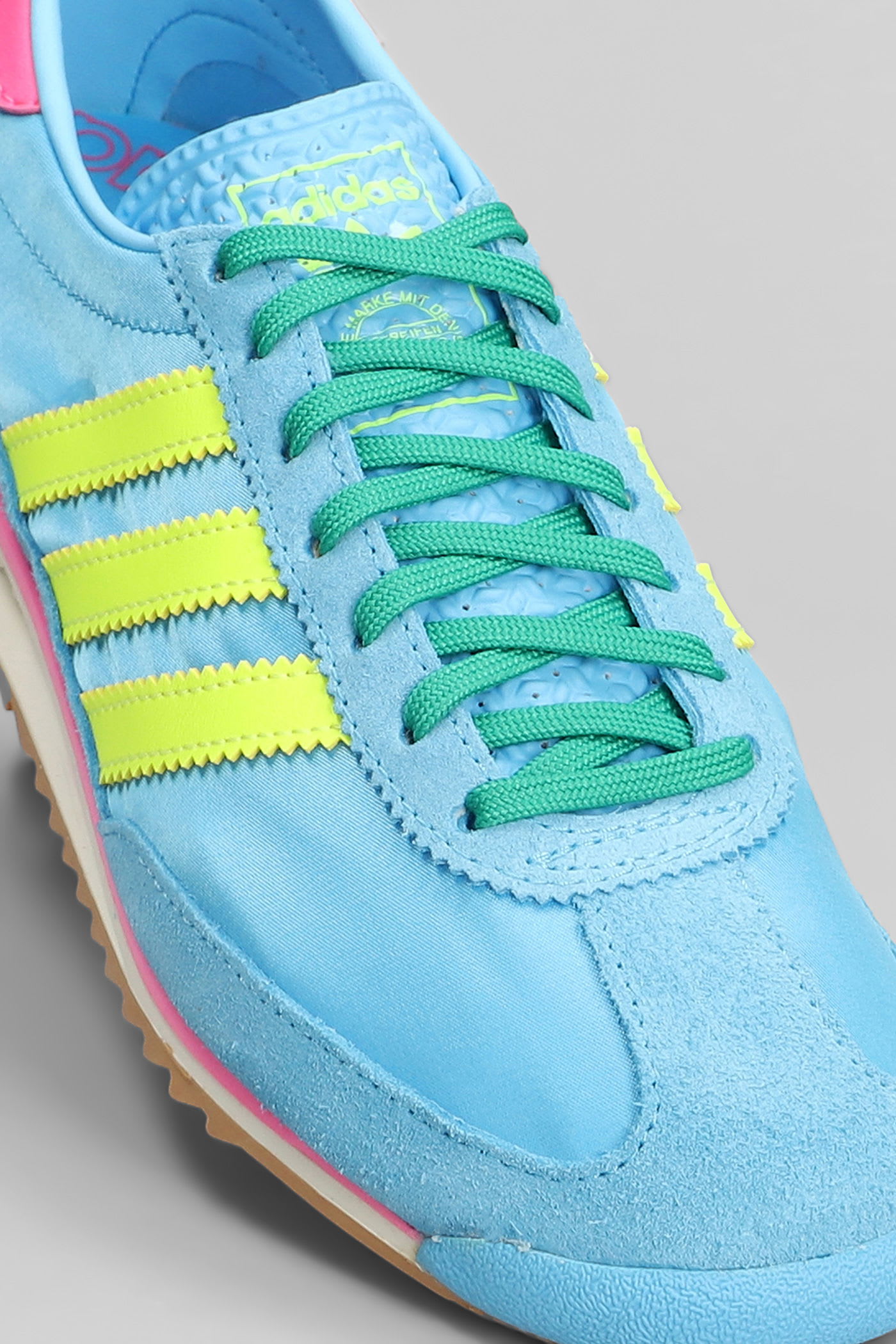 Adidas Originals Sl 72 Og Sneakers In Cyan Suede And Fabric In Blue