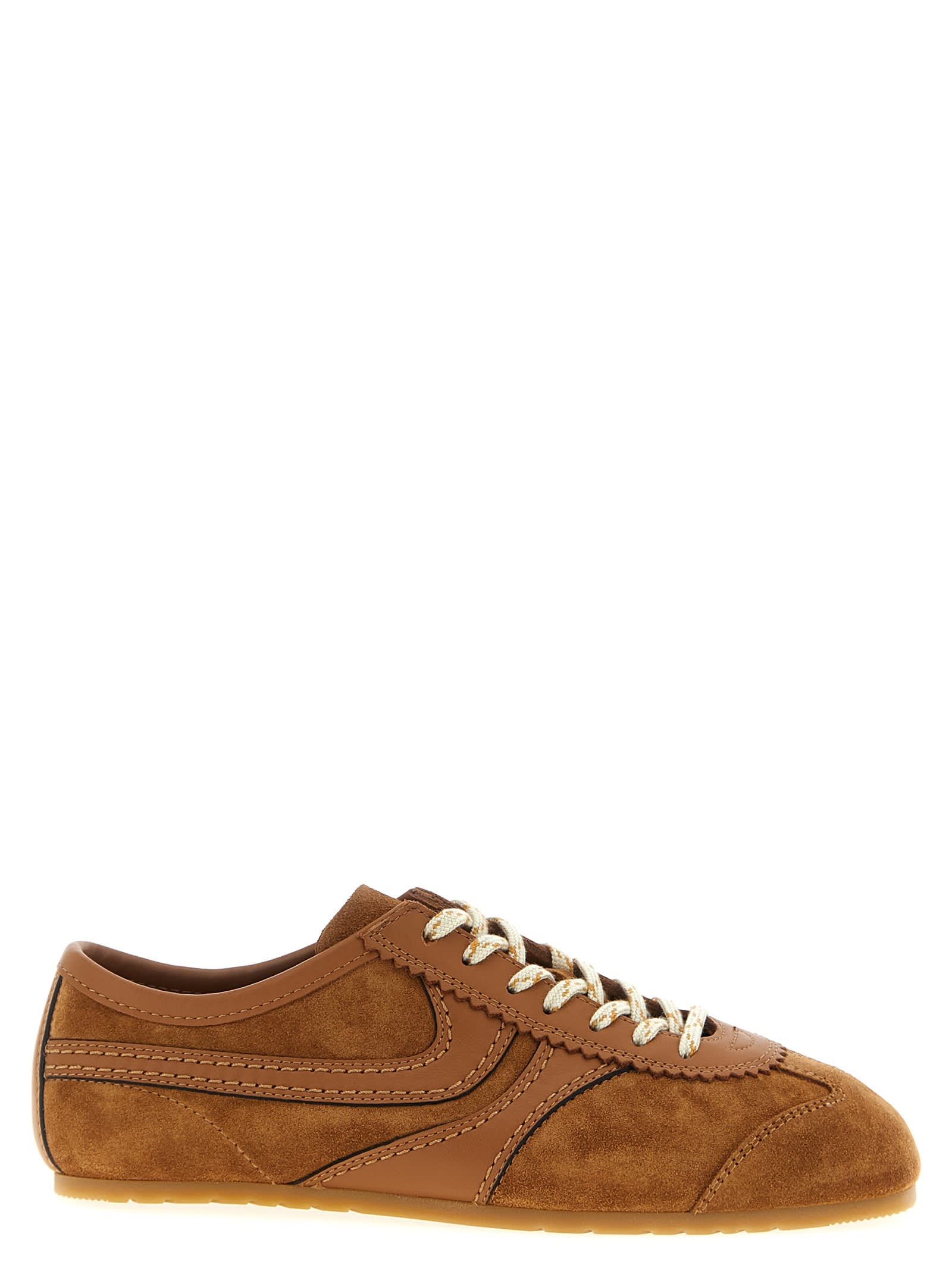 Dries Van Noten Women Suede Sneakers In Brown