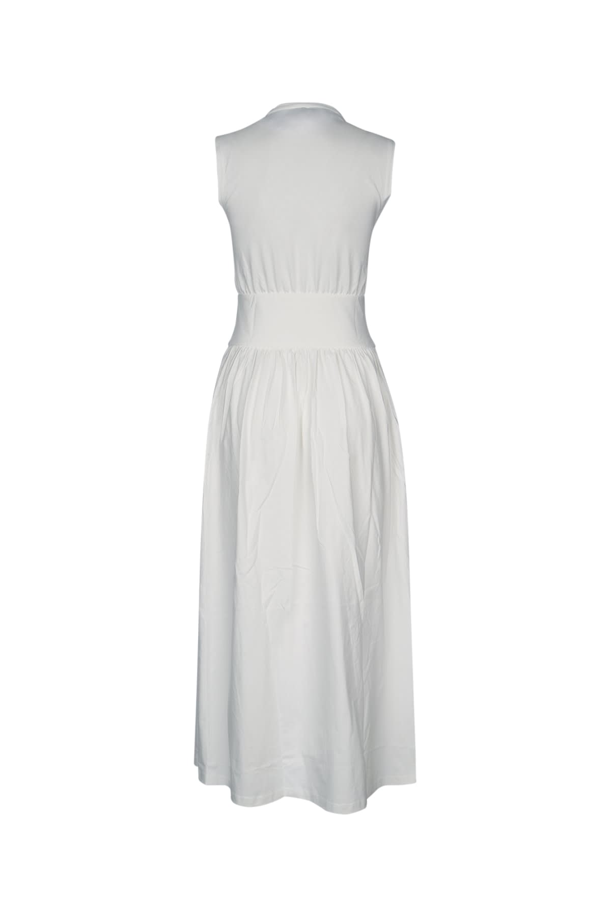 Totême Toteme Long Sleeveless Cotton Dress In White