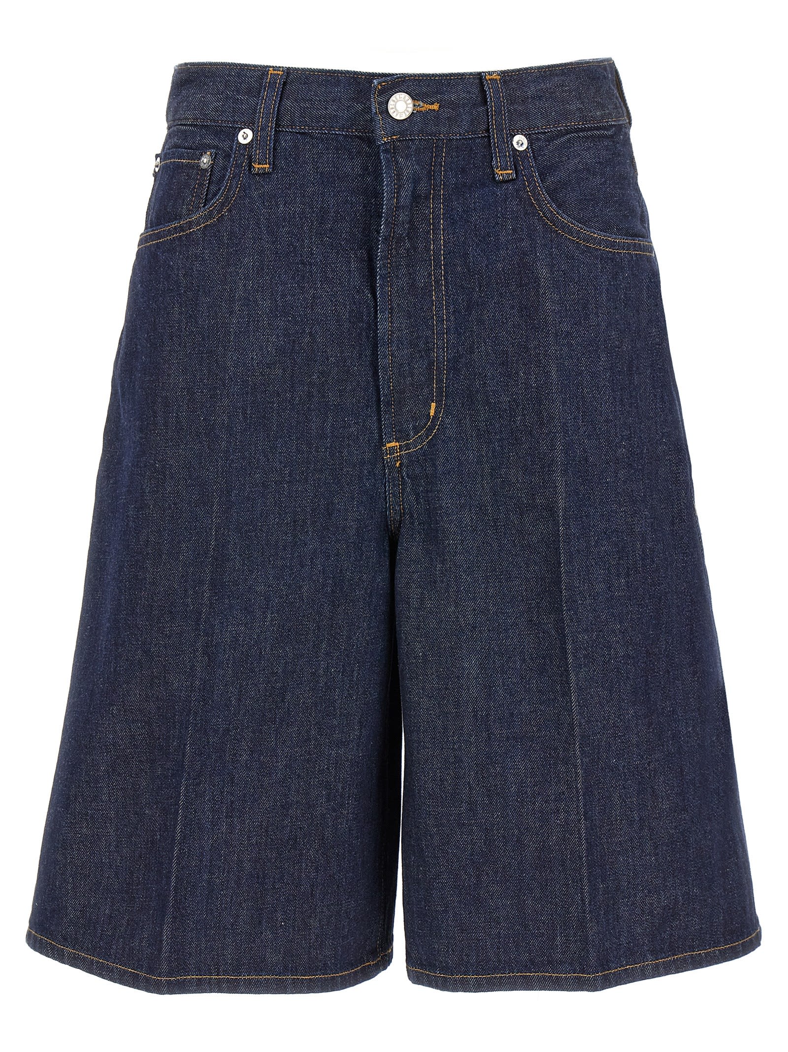 Shop Agolde Nolan Bermuda Shorts In Blue